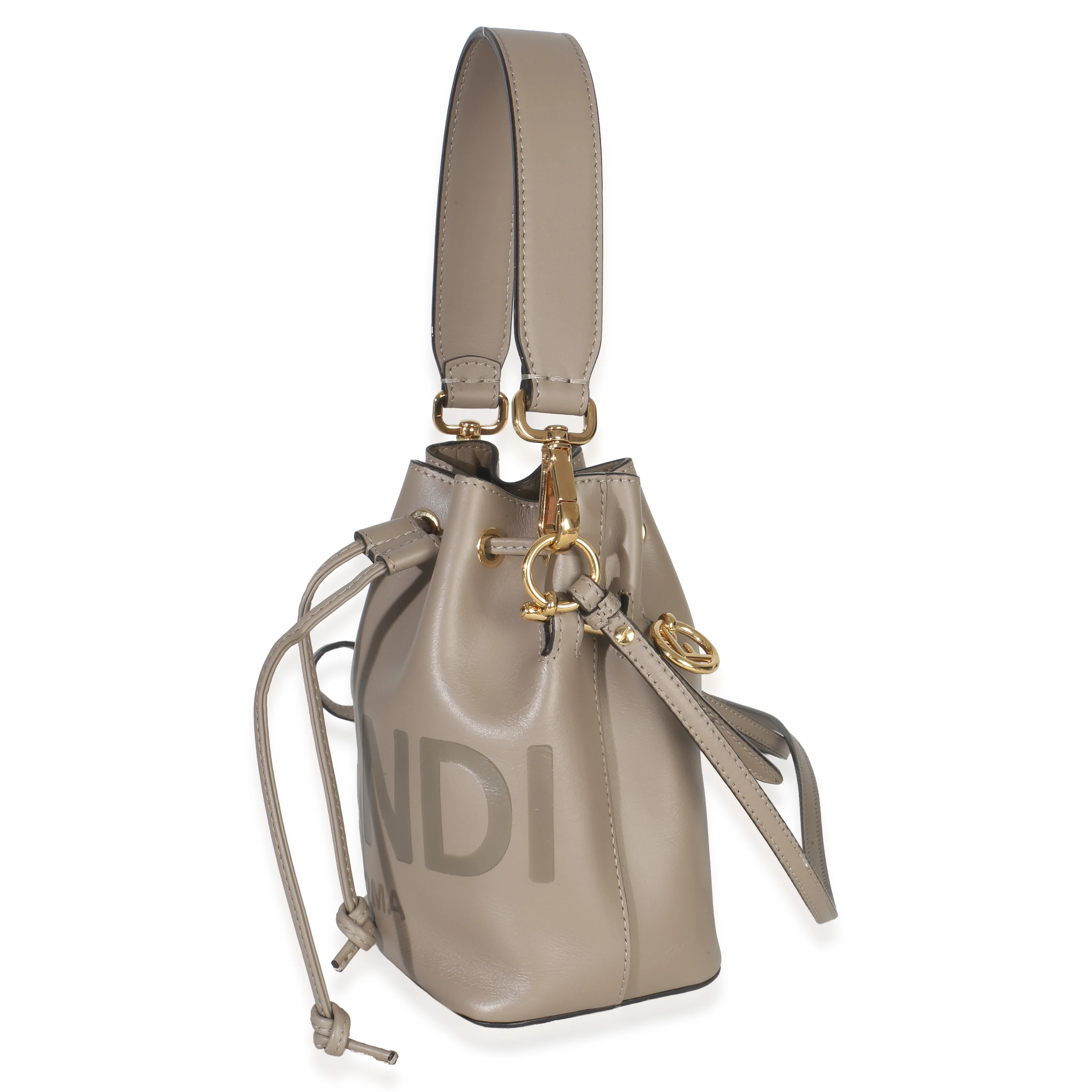 Tortora Vitello Cruise F is Fendi Mini Mon Tresor Bucket Bag - Image 2