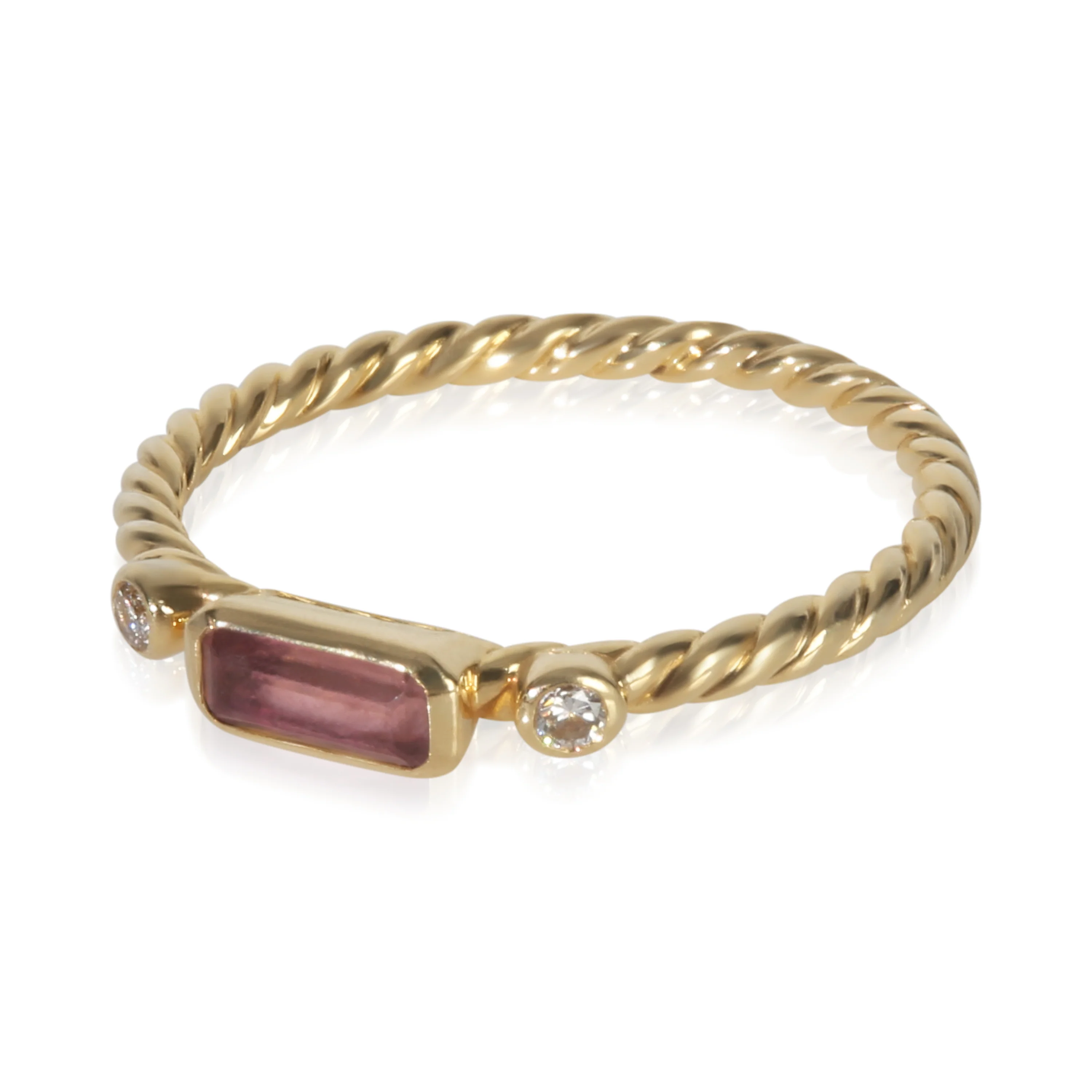 Yellow Gold Tourmaline and Diamond Novella Ring - Image 2