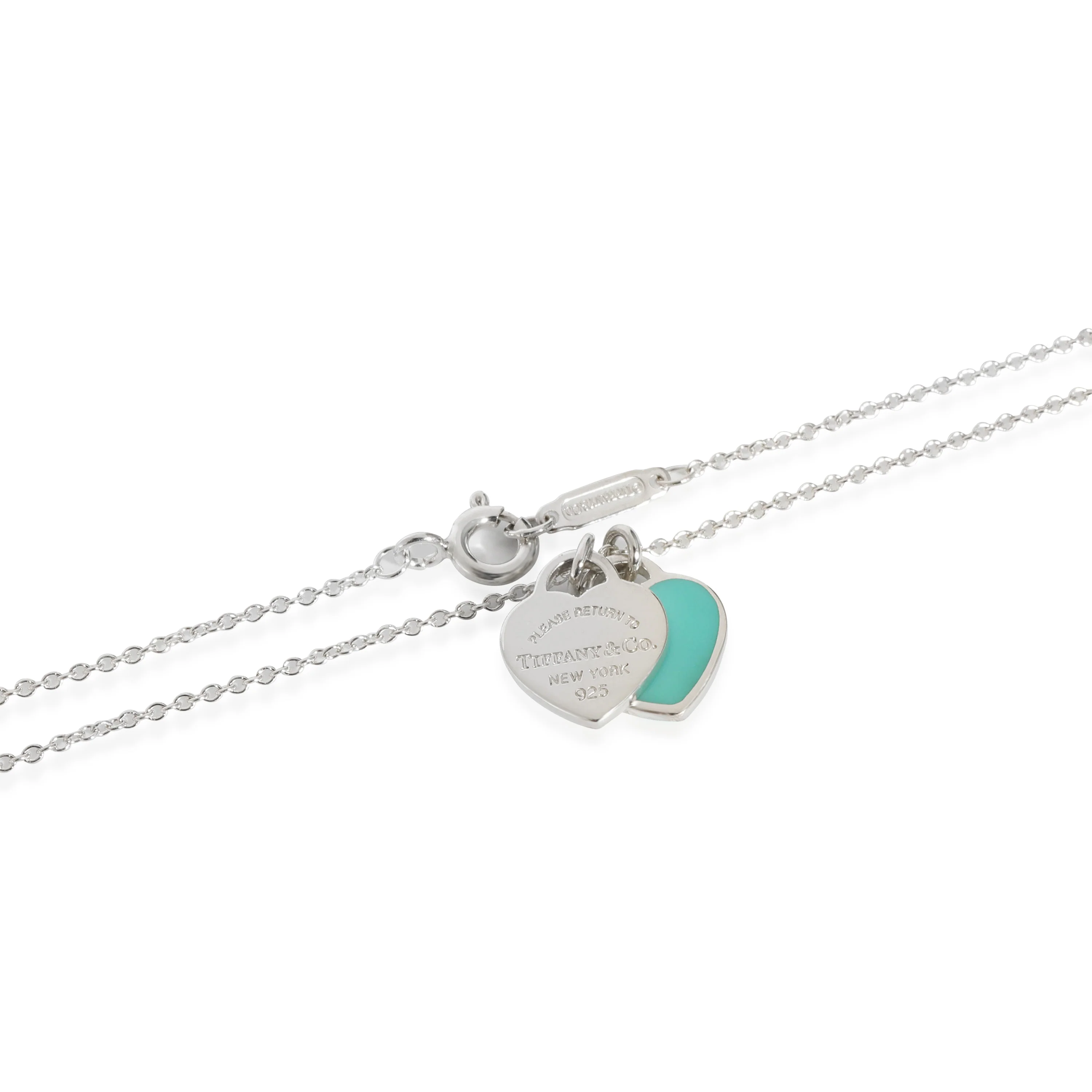 Sterling Silver  Mini Return To Tiffany Double Heart Pendant - Image 4