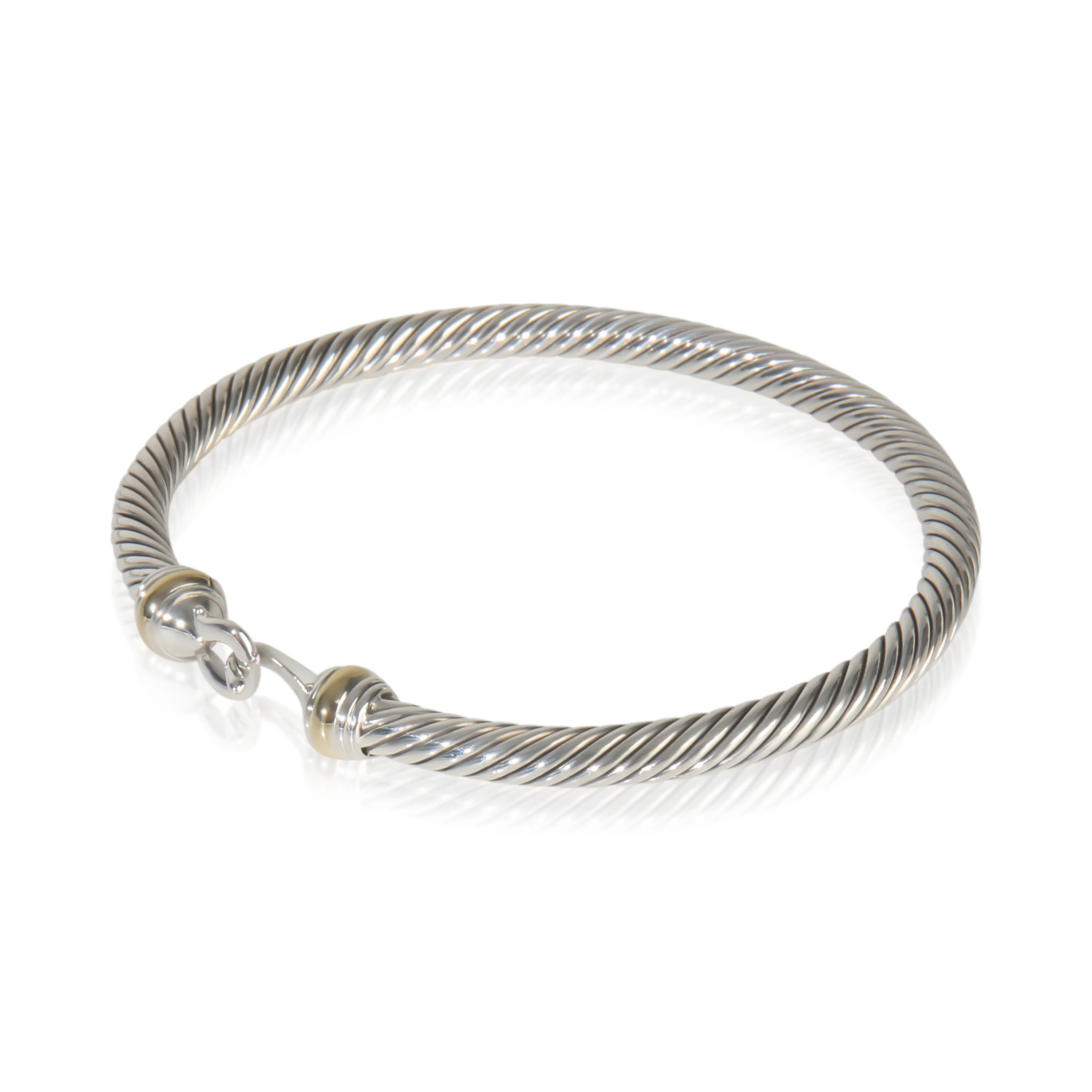 Yellow Gold & Sterling Silver  Cable Buckle Bracelet - Image 2