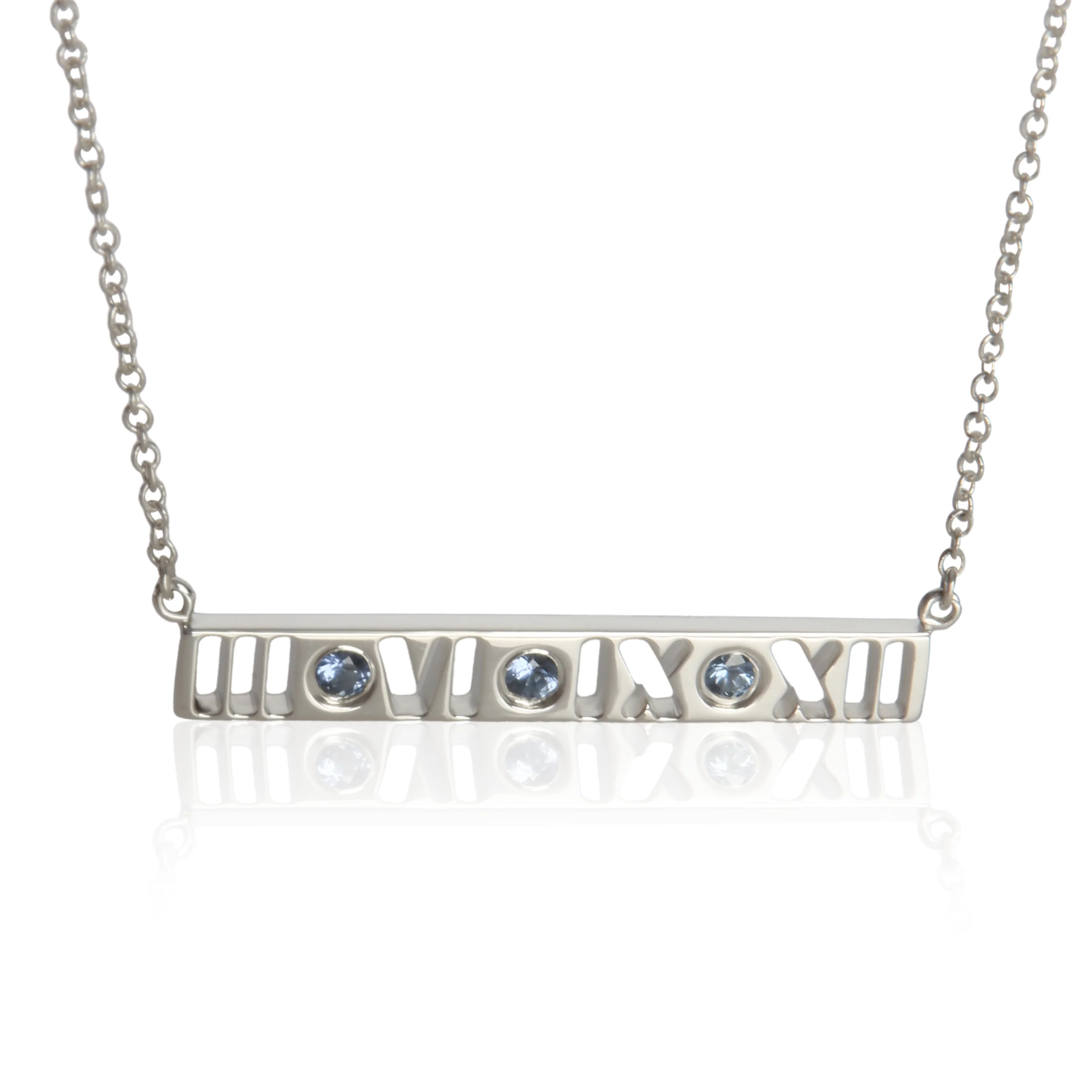 Sterling Silver Sapphire Atlas Pendant