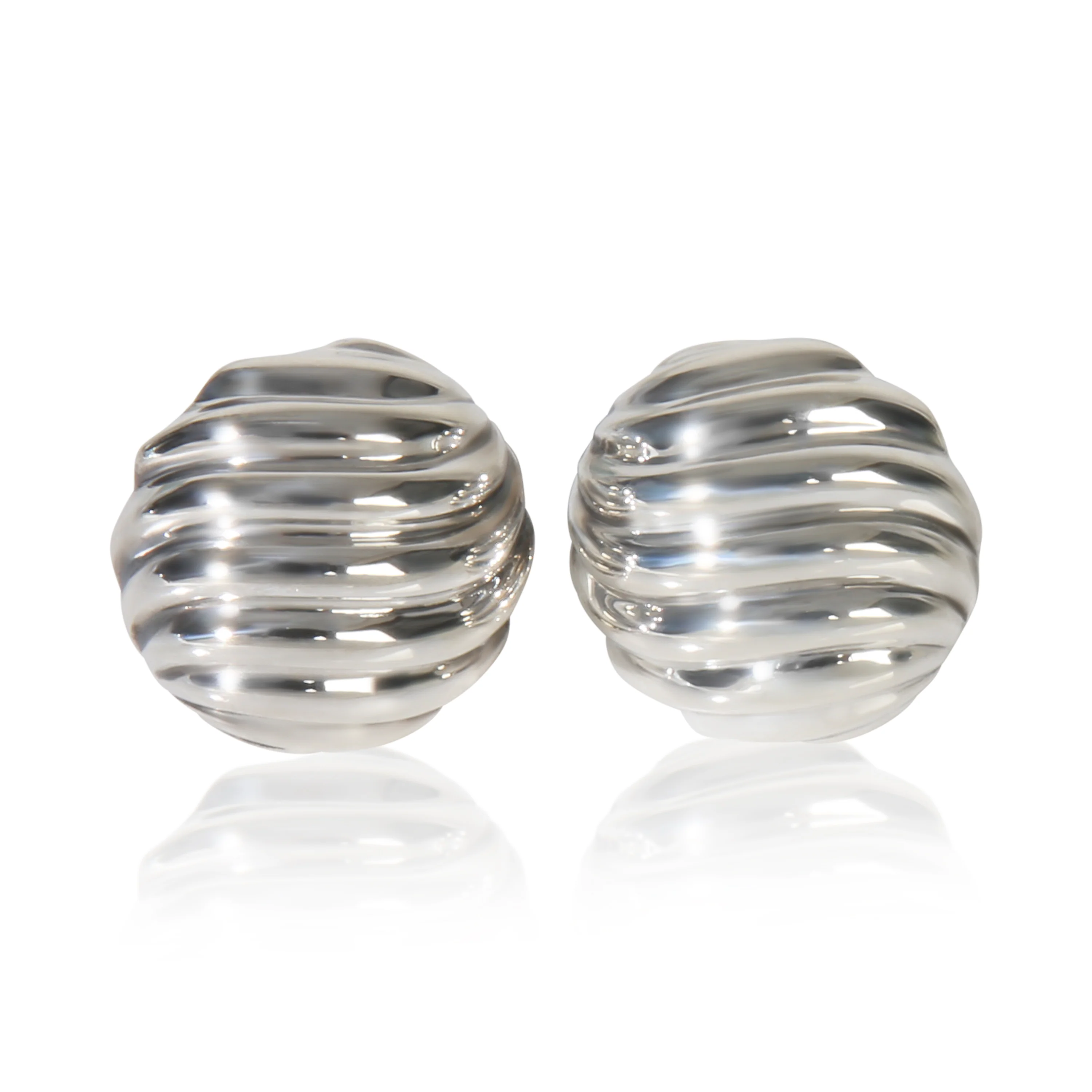 Sterling Silver  Sculpted Cable Earrings