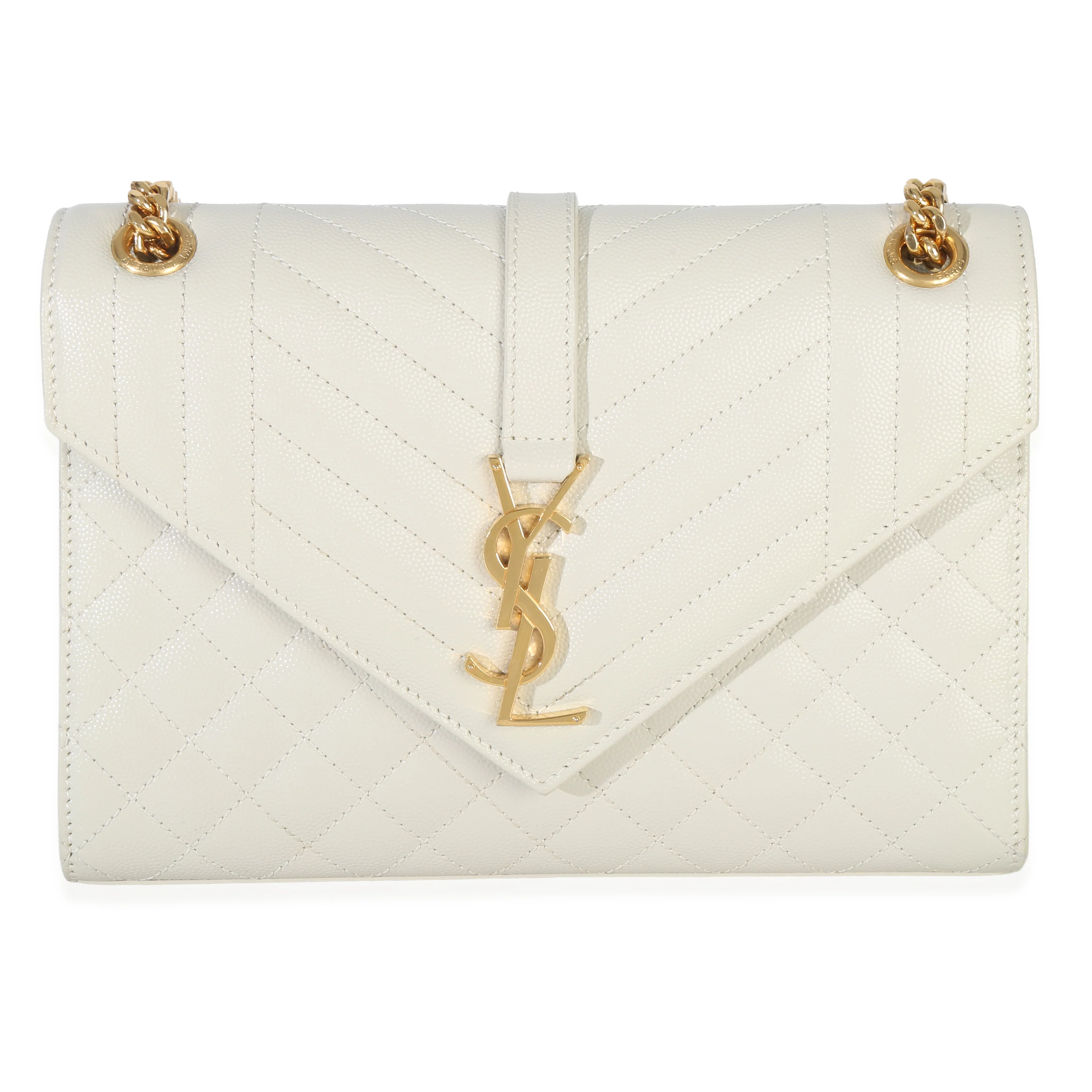 Crema Soft Grain De Poudre Medium Triquilt Monogram Satchel