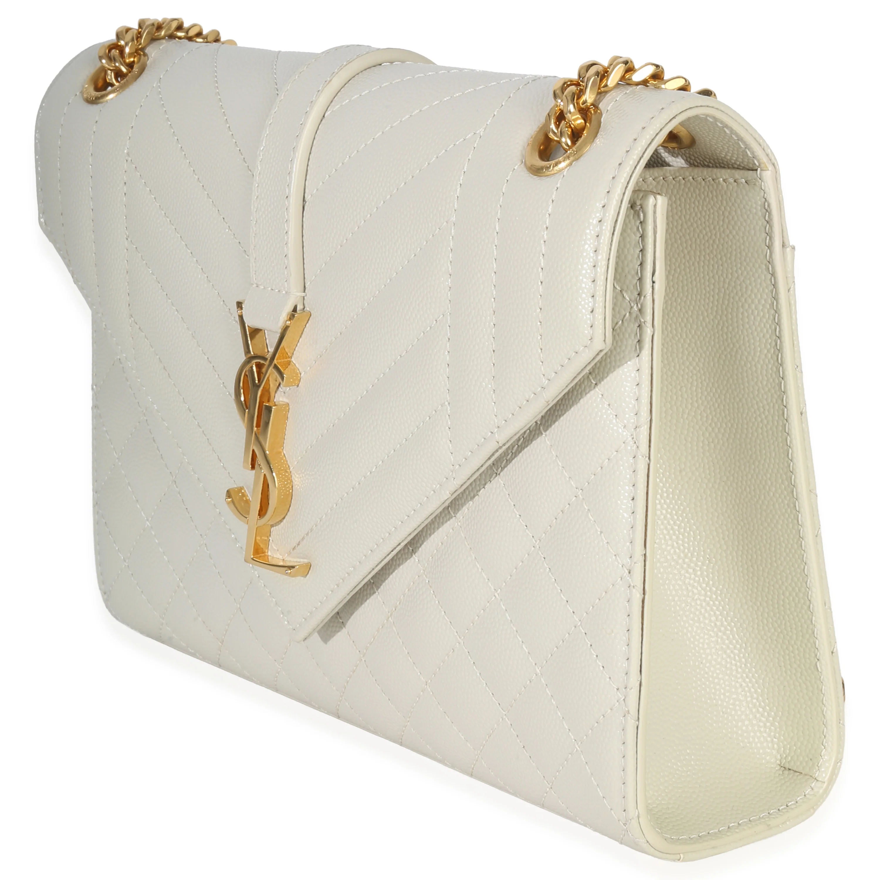 Crema Soft Grain De Poudre Medium Triquilt Monogram Satchel - Image 2
