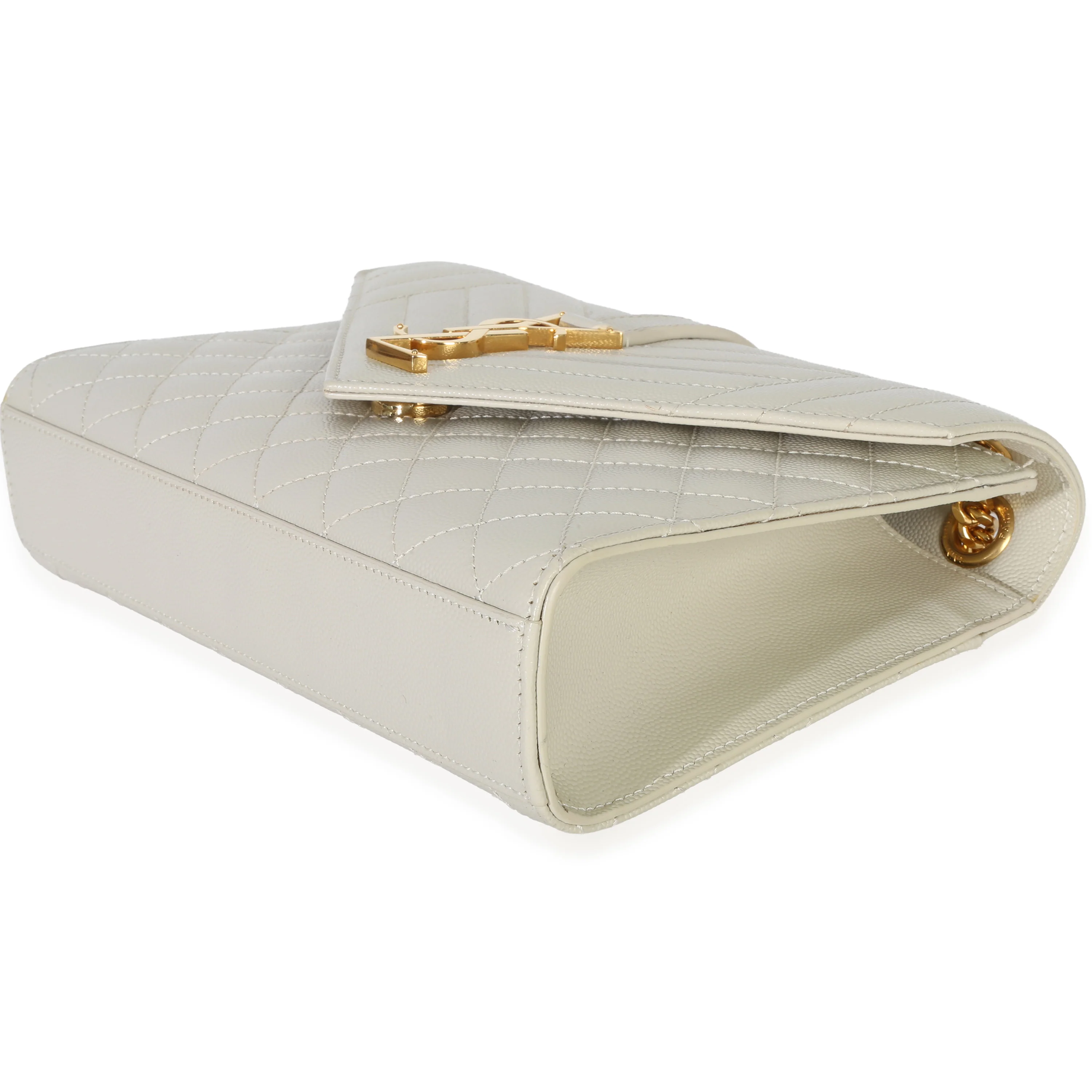 Crema Soft Grain De Poudre Medium Triquilt Monogram Satchel - Image 6