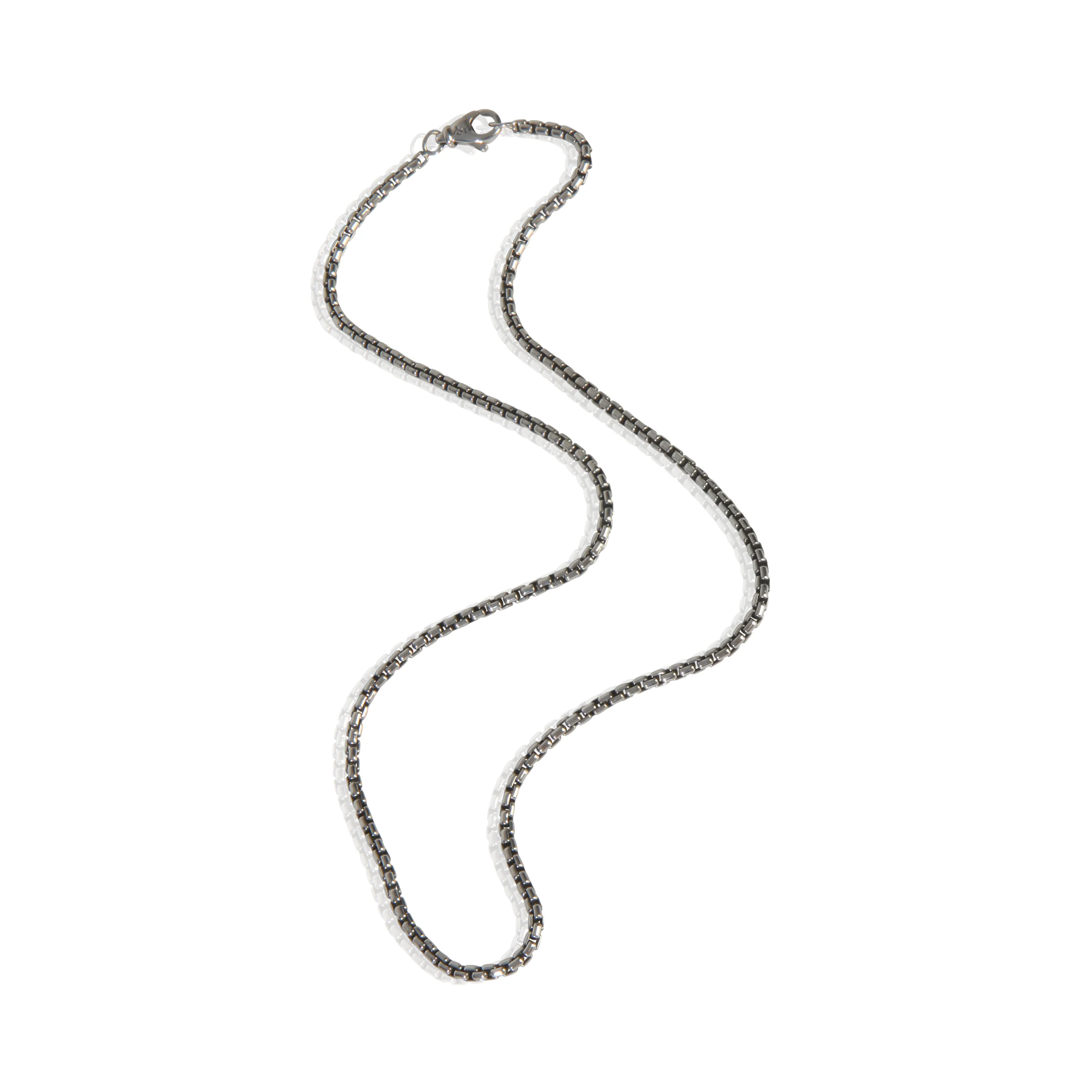 Sterling Silver  Box Chain Necklace - Image 3