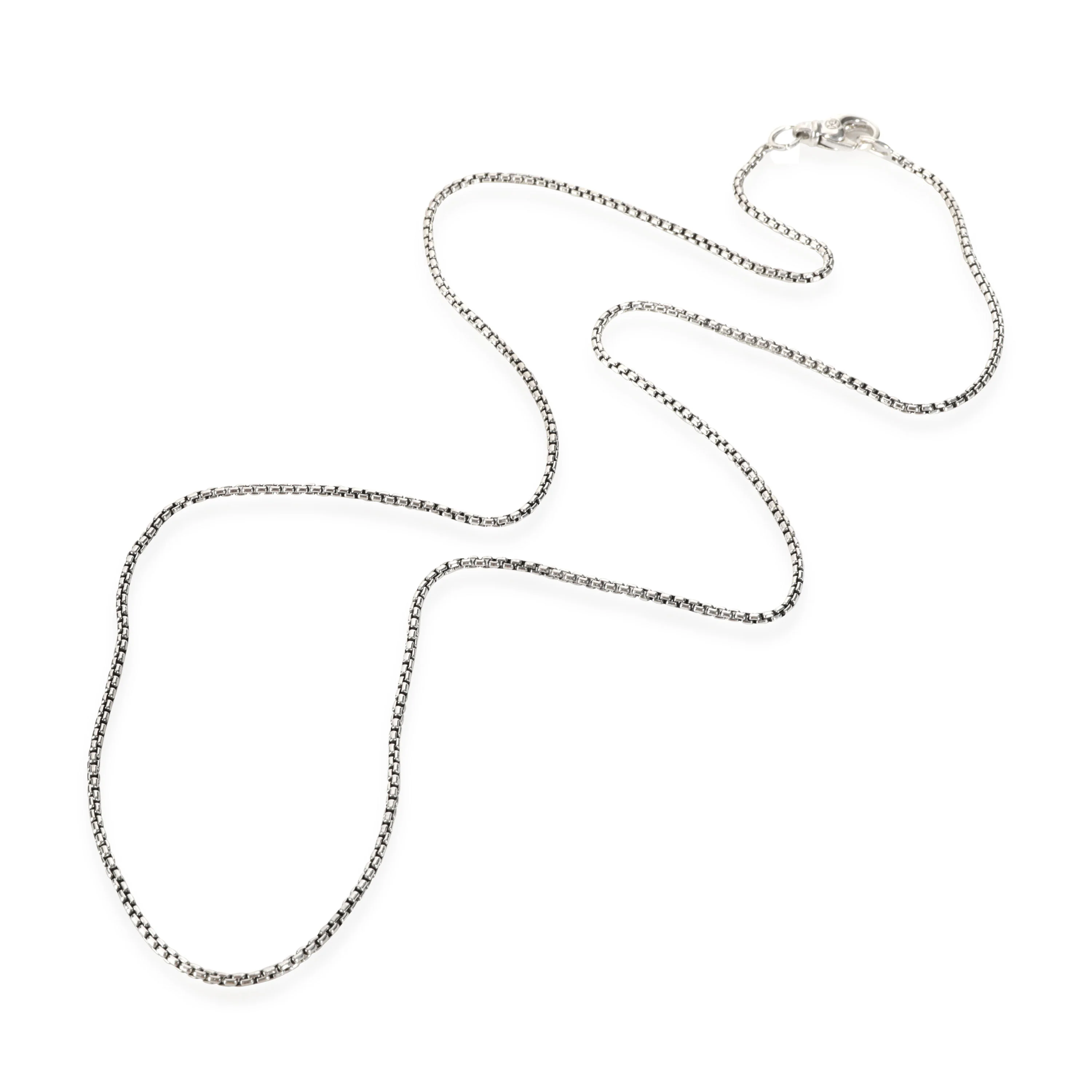 Sterling Silver  Box Chain Necklace - Image 2