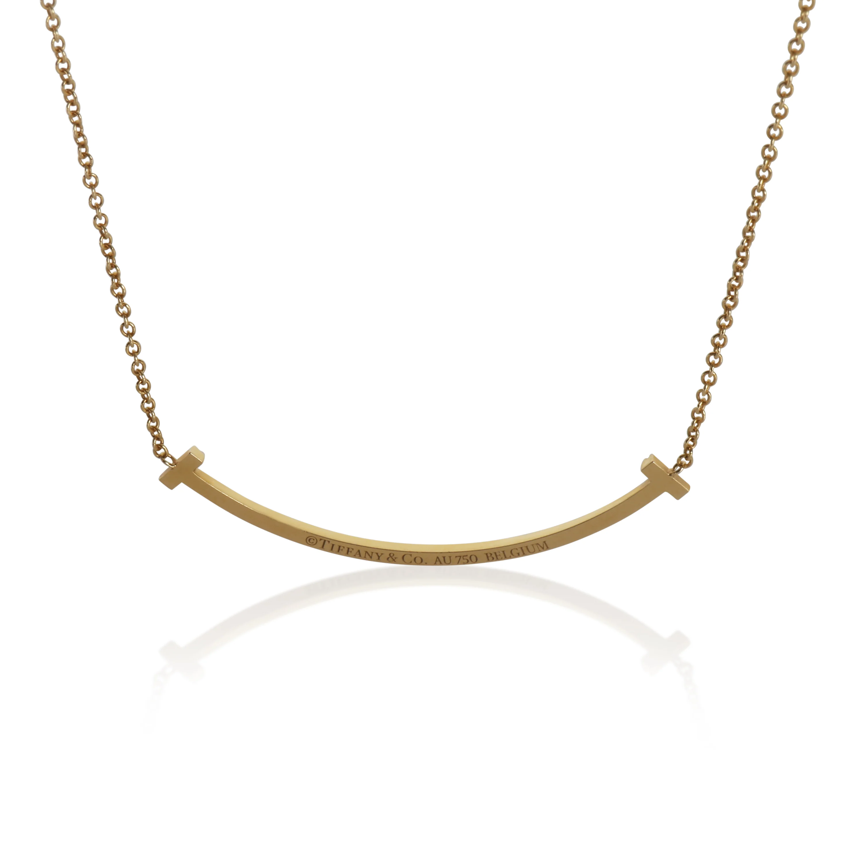 Yellow Gold Diamond Small Model Tiffany T Necklace - Image 5