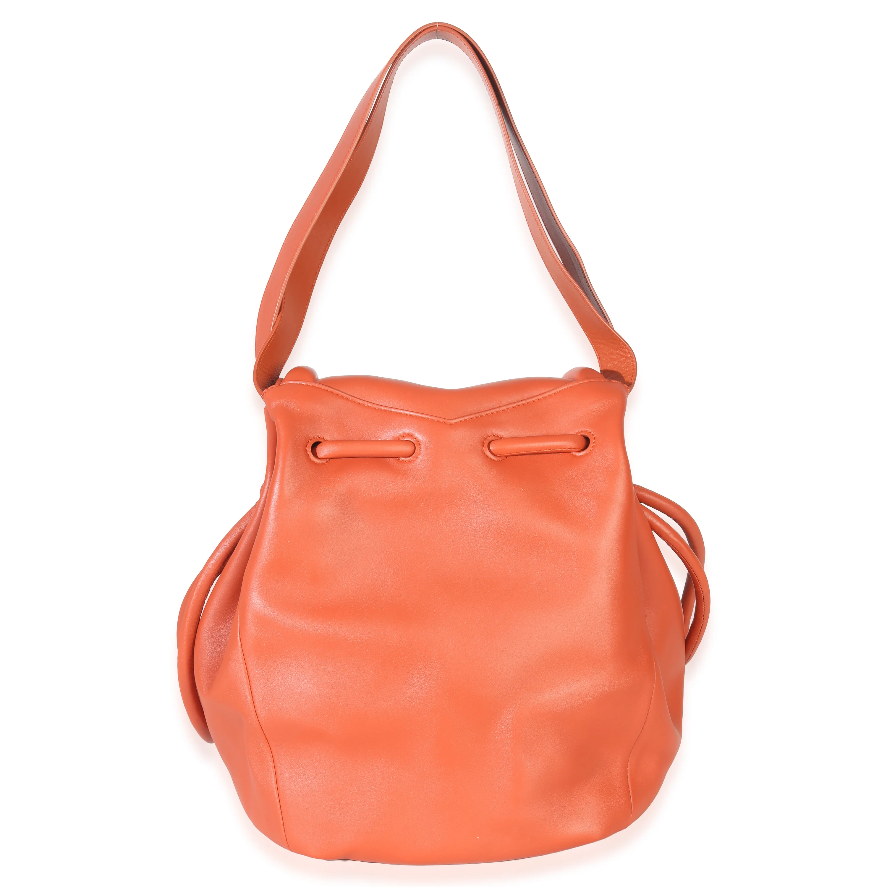 Orange Calfskin Beak Tote - Image 4