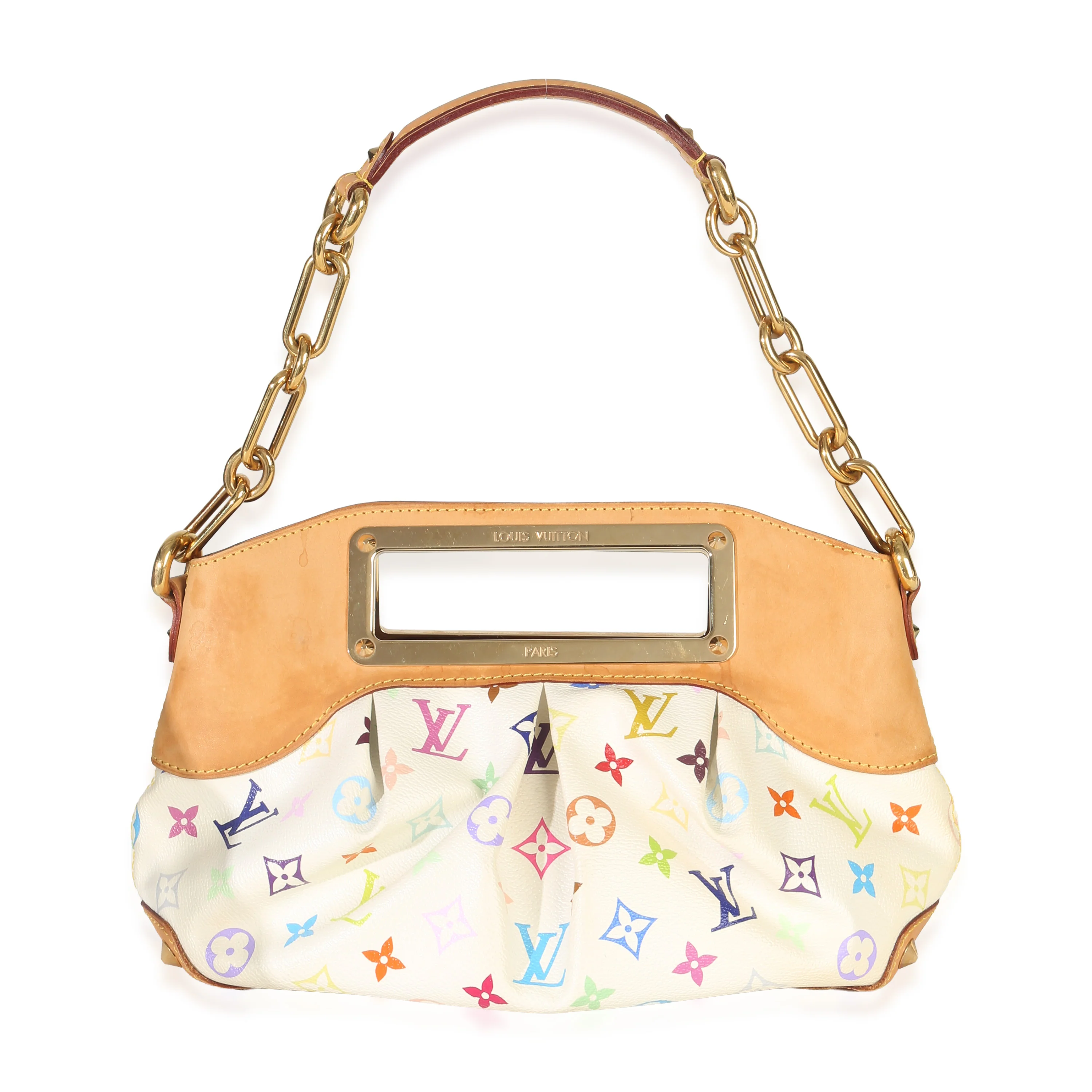 White Multicolore Monogram Canvas Judy MM