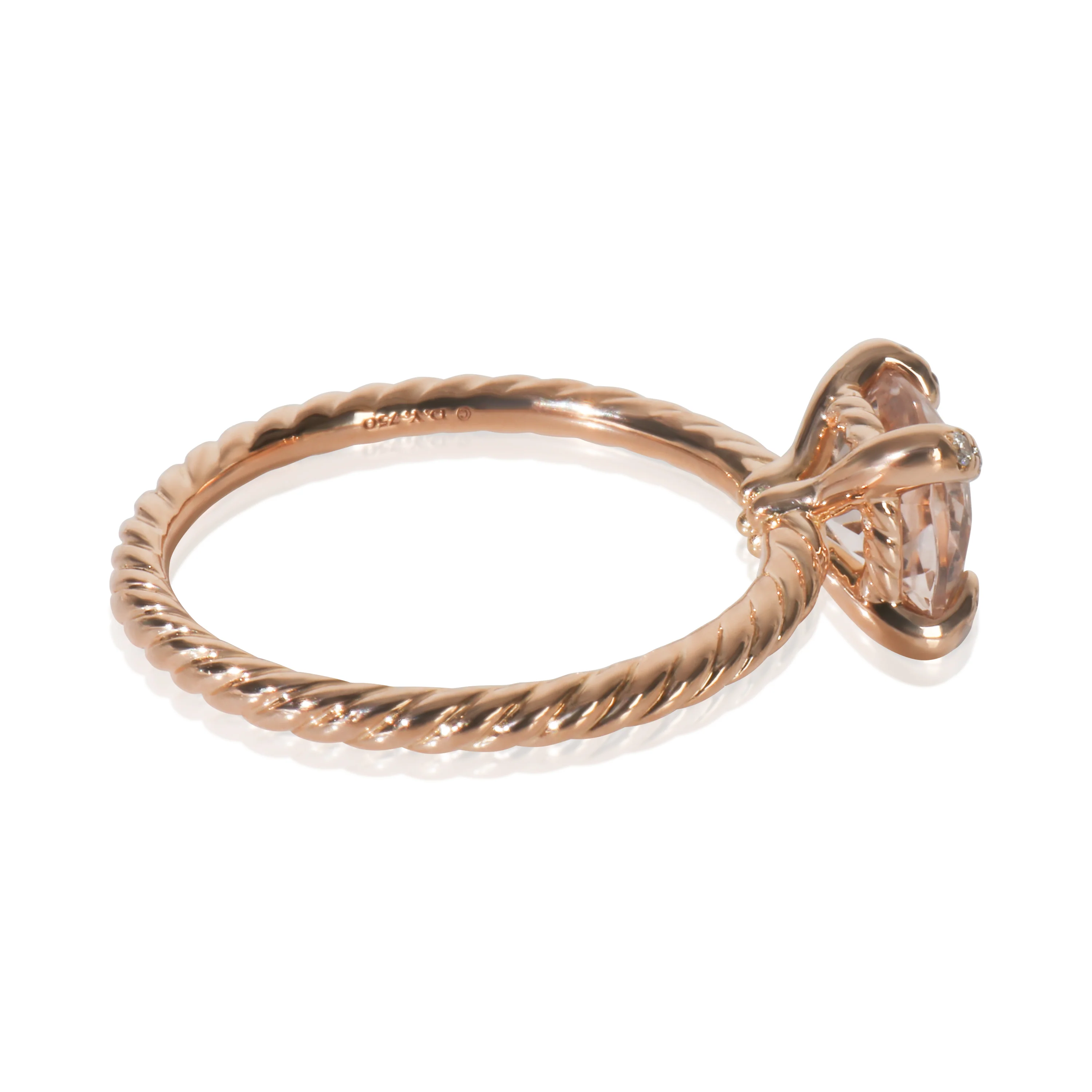 Rose Gold Morganite and Diamond Chatelaine Ring - Image 3
