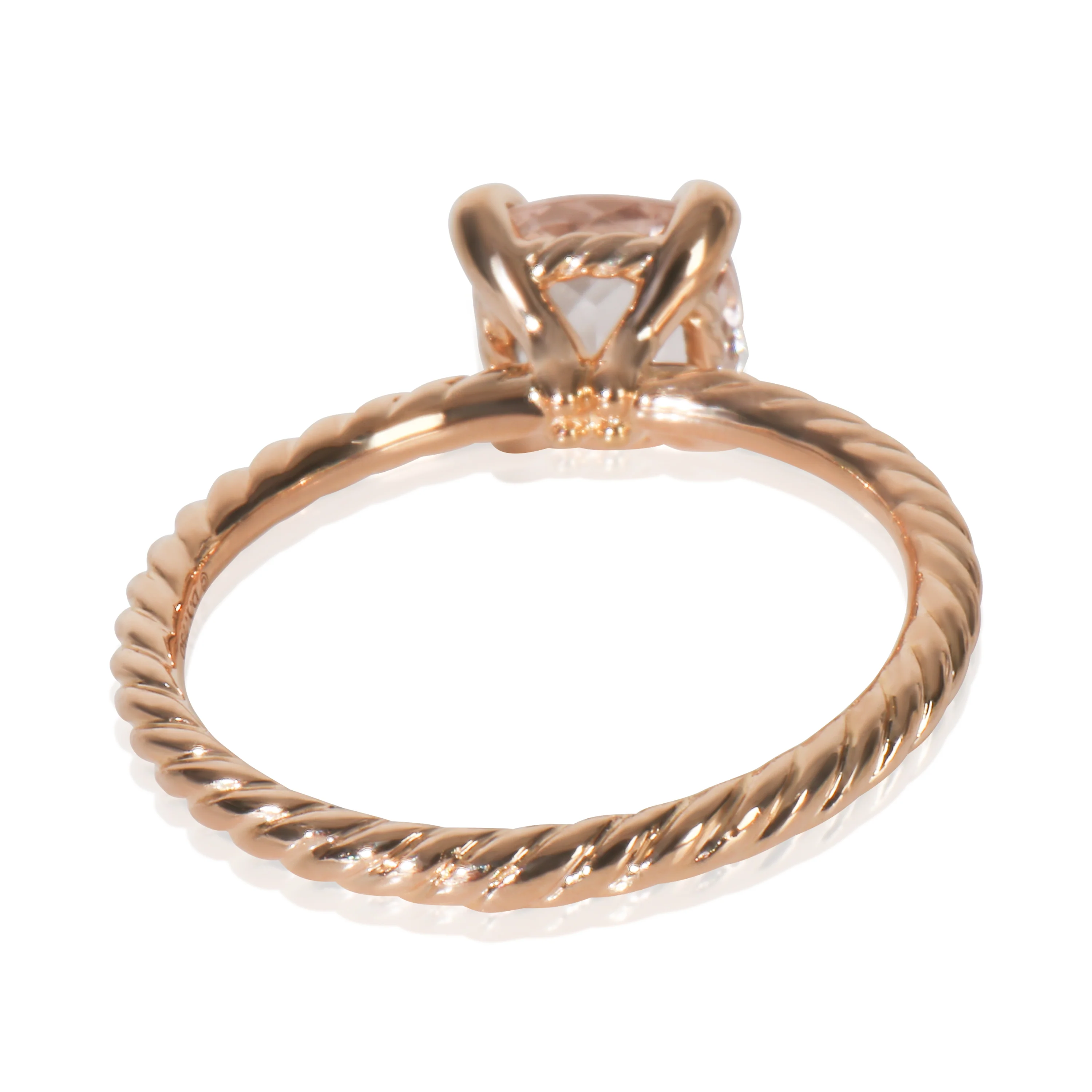 Rose Gold Morganite and Diamond Chatelaine Ring - Image 4
