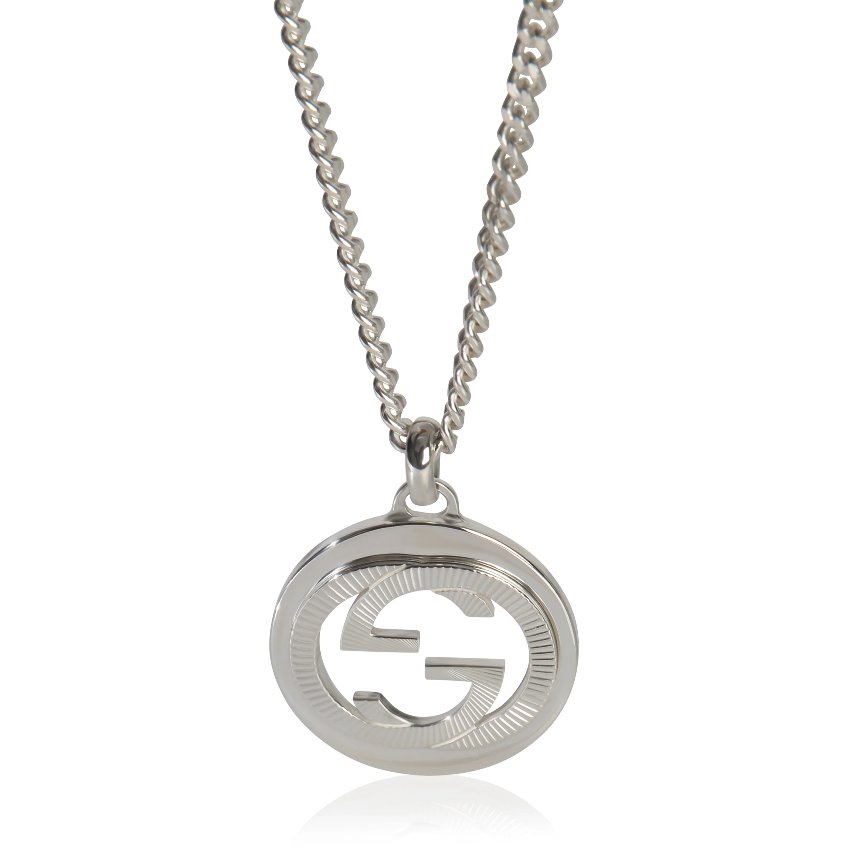 Sterling Silver GG Groove Pendant
