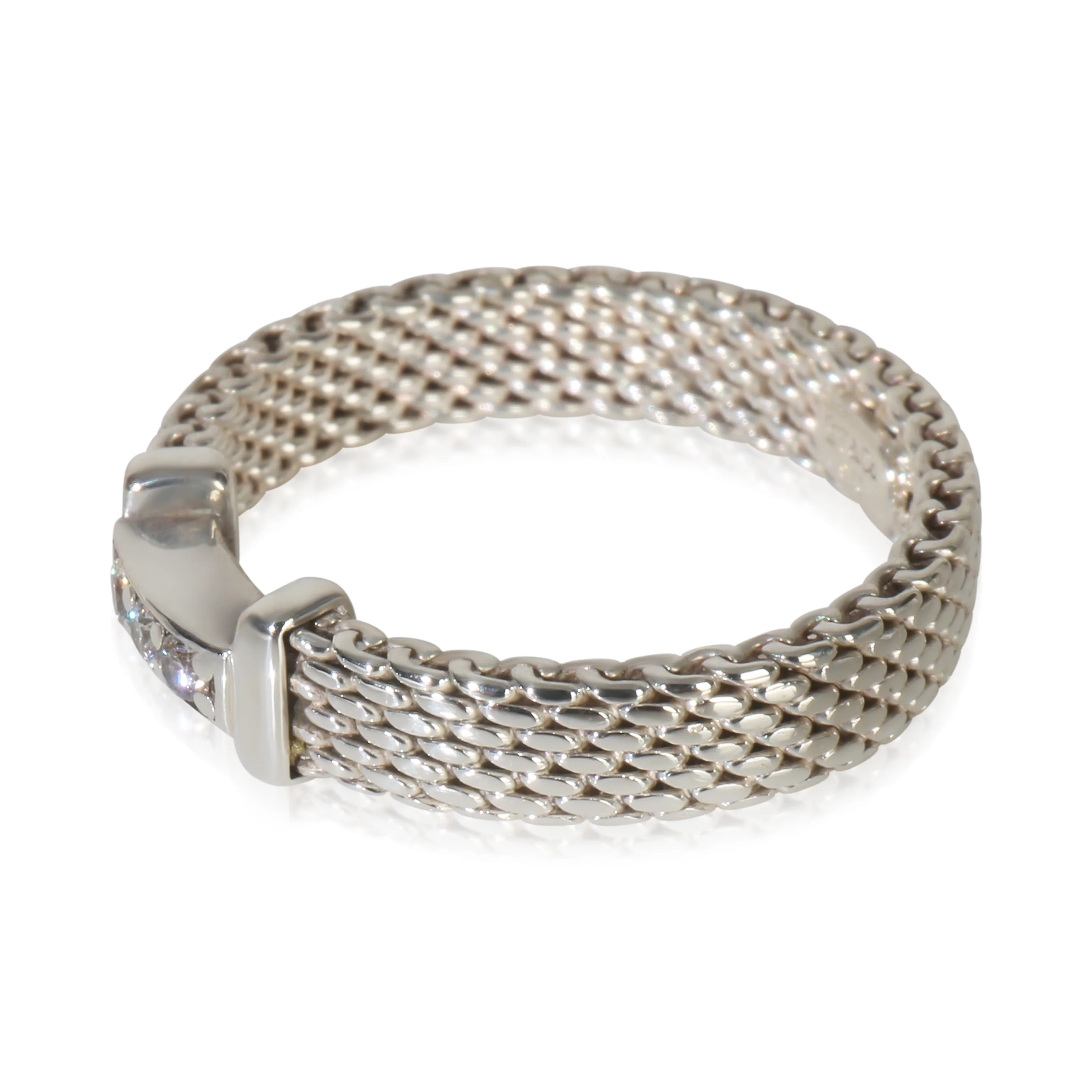 Sterling Silver Diamond Somerset Mesh Ring - Image 2