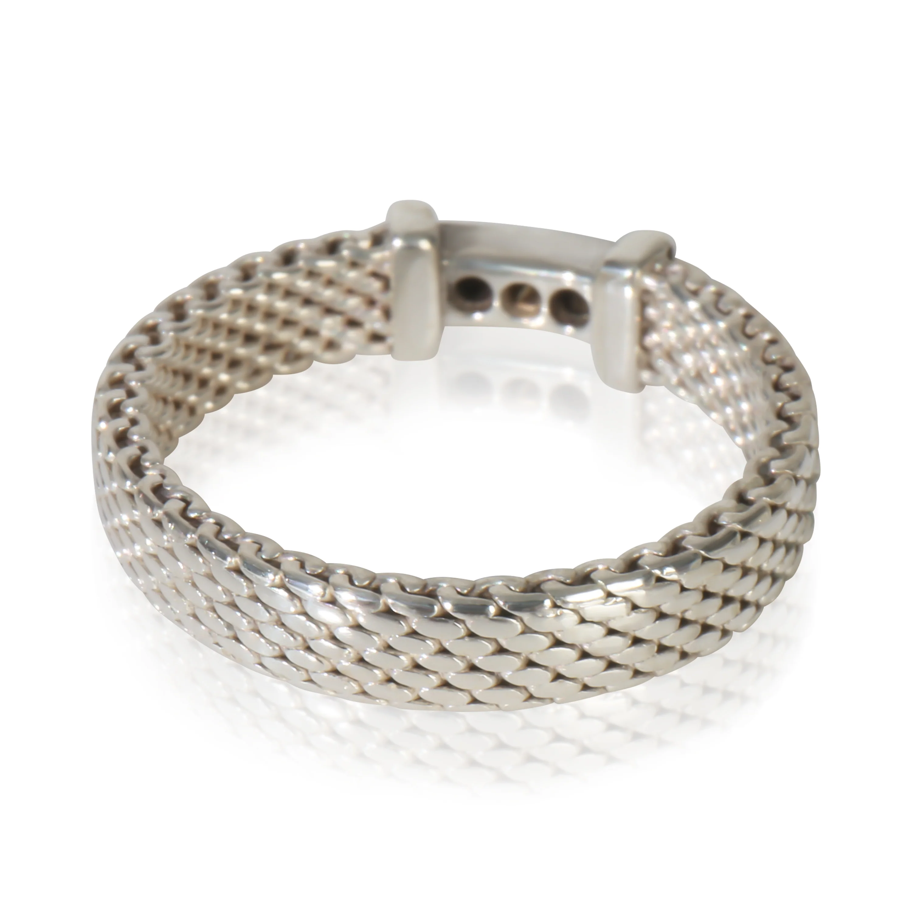 Sterling Silver Diamond Somerset Mesh Ring - Image 3