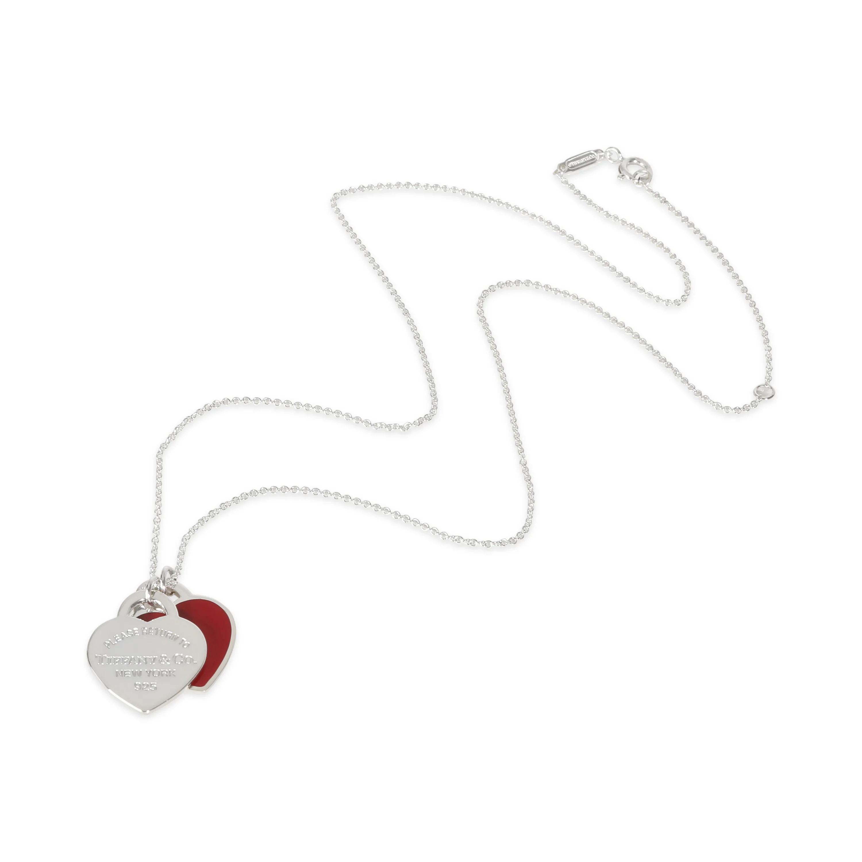 Sterling Silver  Return To Tiffany Double Heart Pendant - Image 2