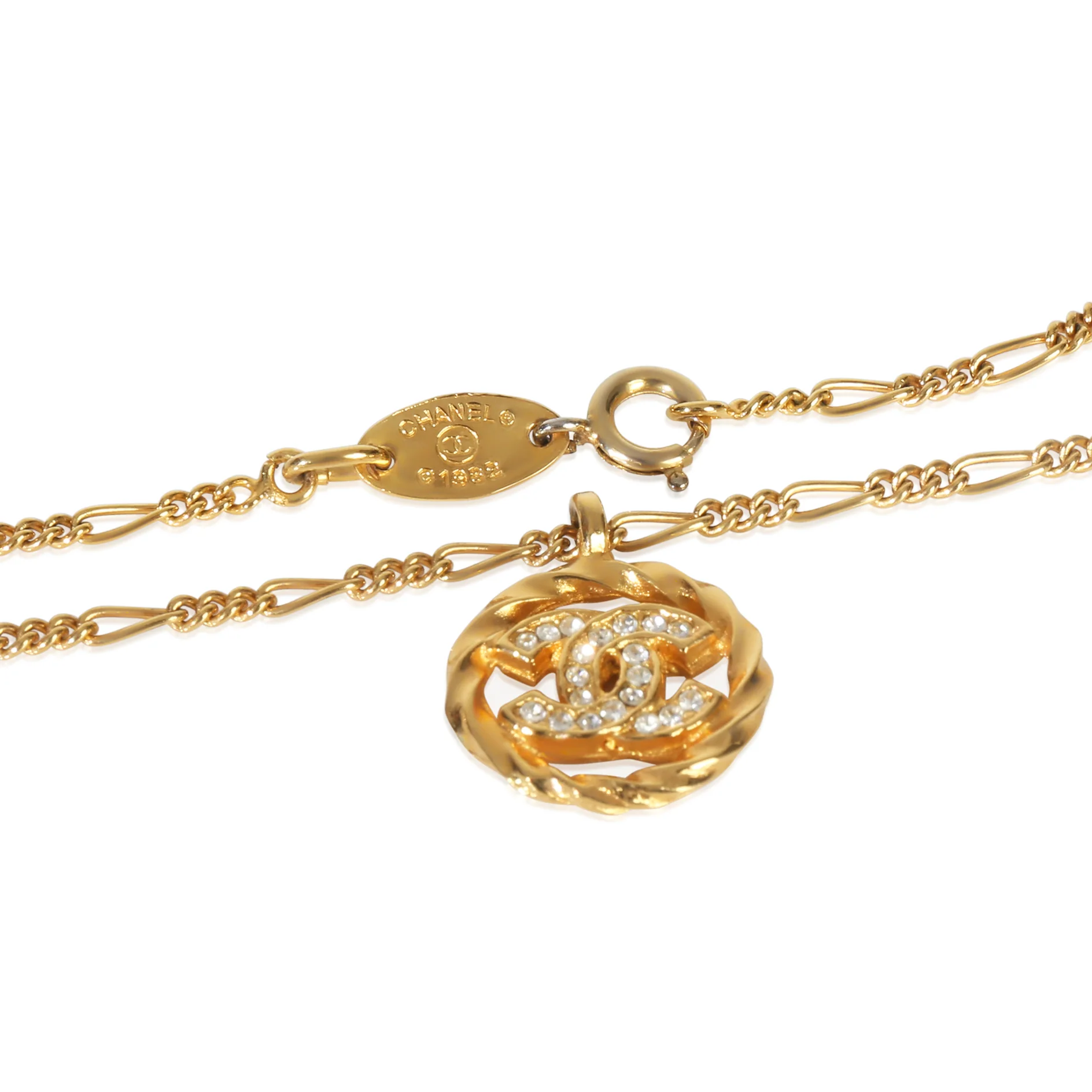 Gold-Plated  Vintage 1982 CC Pendant - Image 2