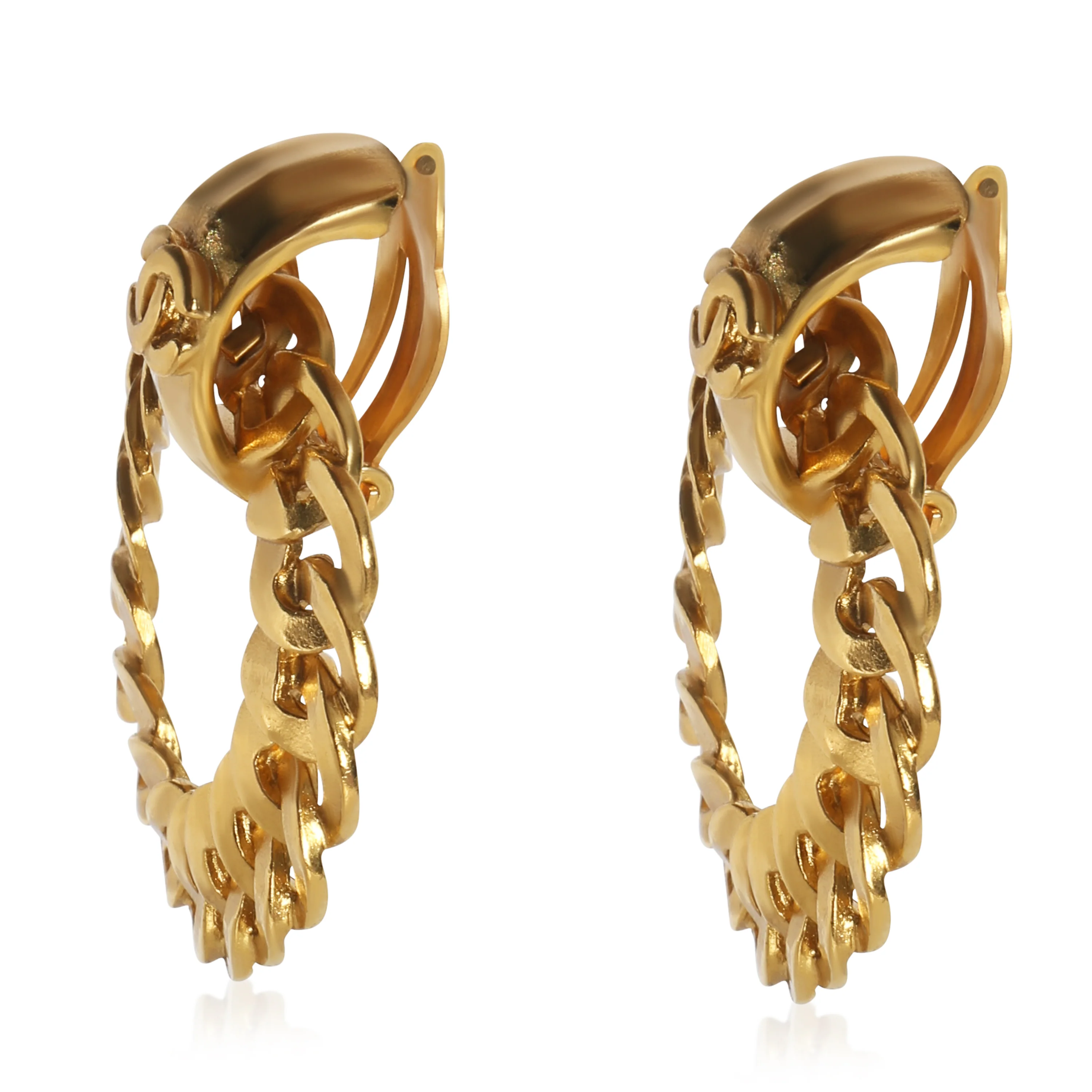 Gold-Plated  1996 CC Knocker Earrings - Image 2