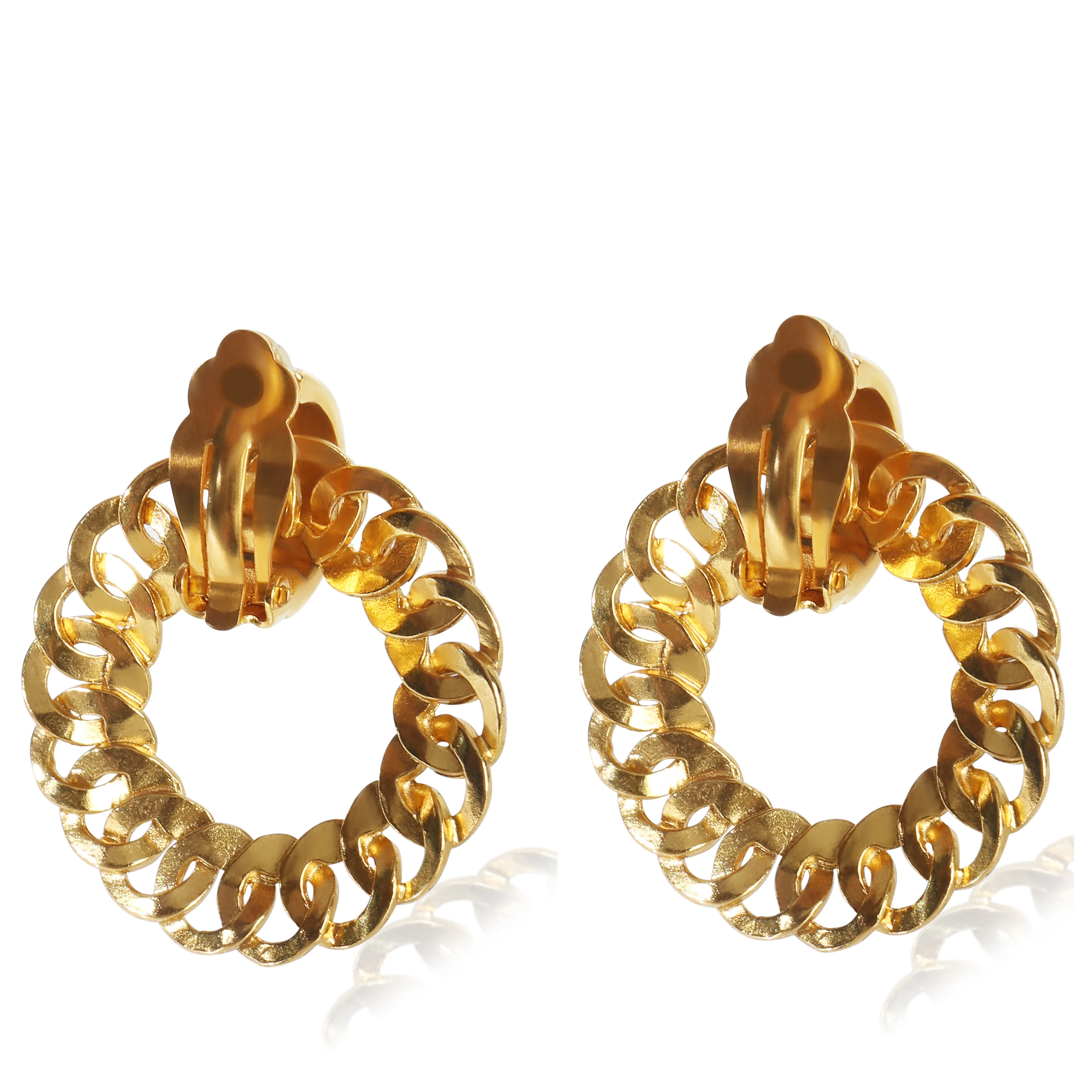 Gold-Plated  1996 CC Knocker Earrings - Image 3