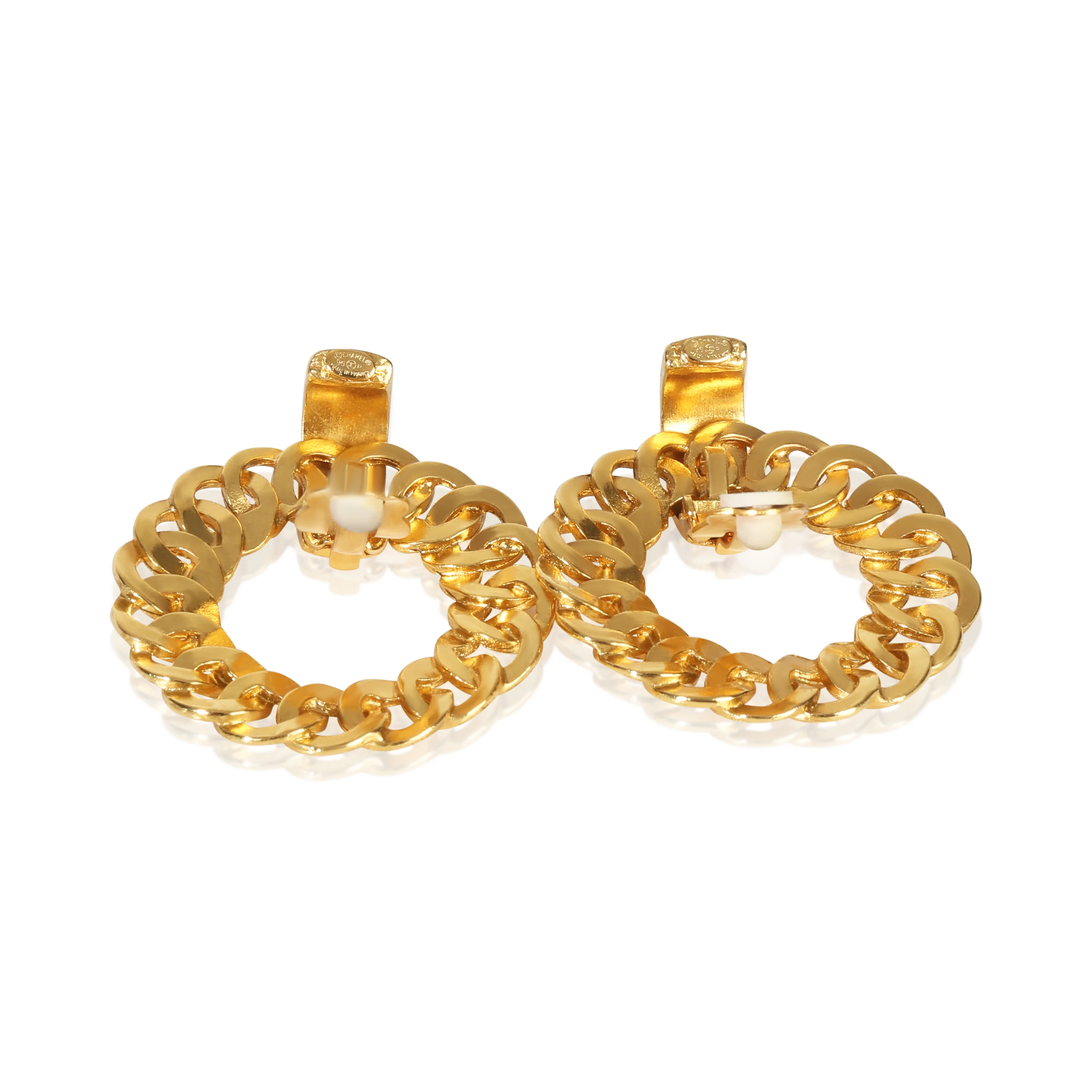 Gold-Plated  1996 CC Knocker Earrings - Image 4