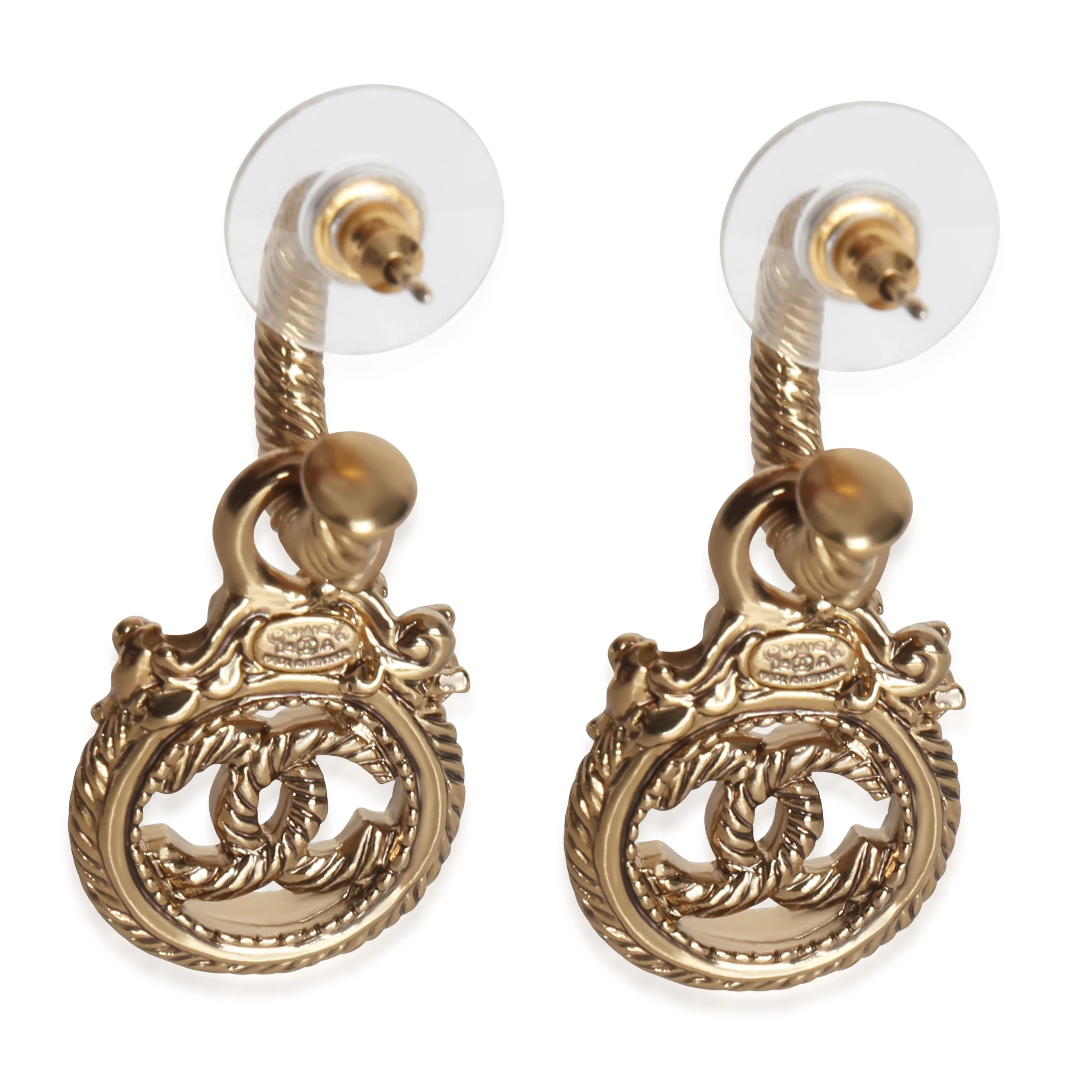 Gold-Plated 2003 CC Drop Earrings - Image 3