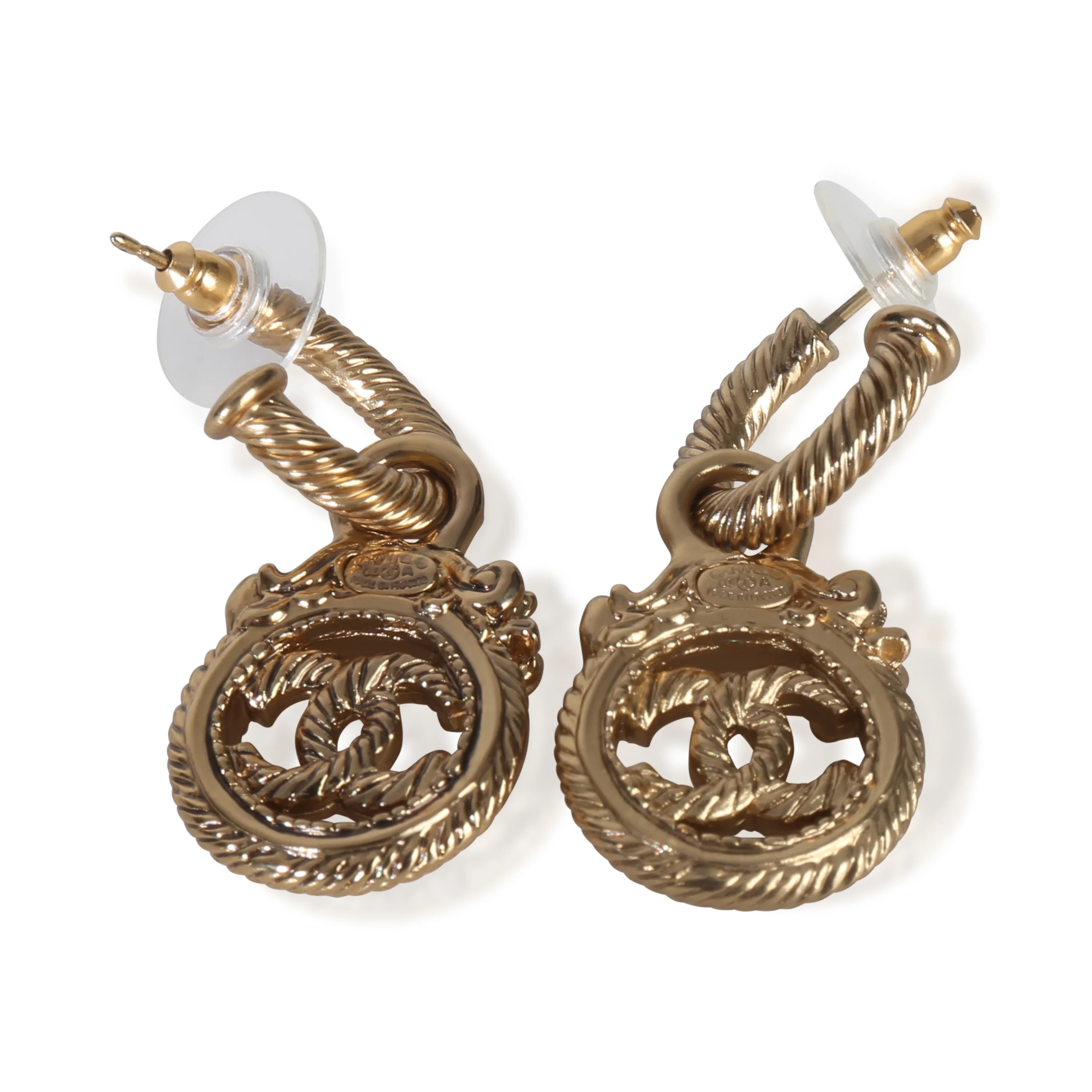Gold-Plated 2003 CC Drop Earrings - Image 4