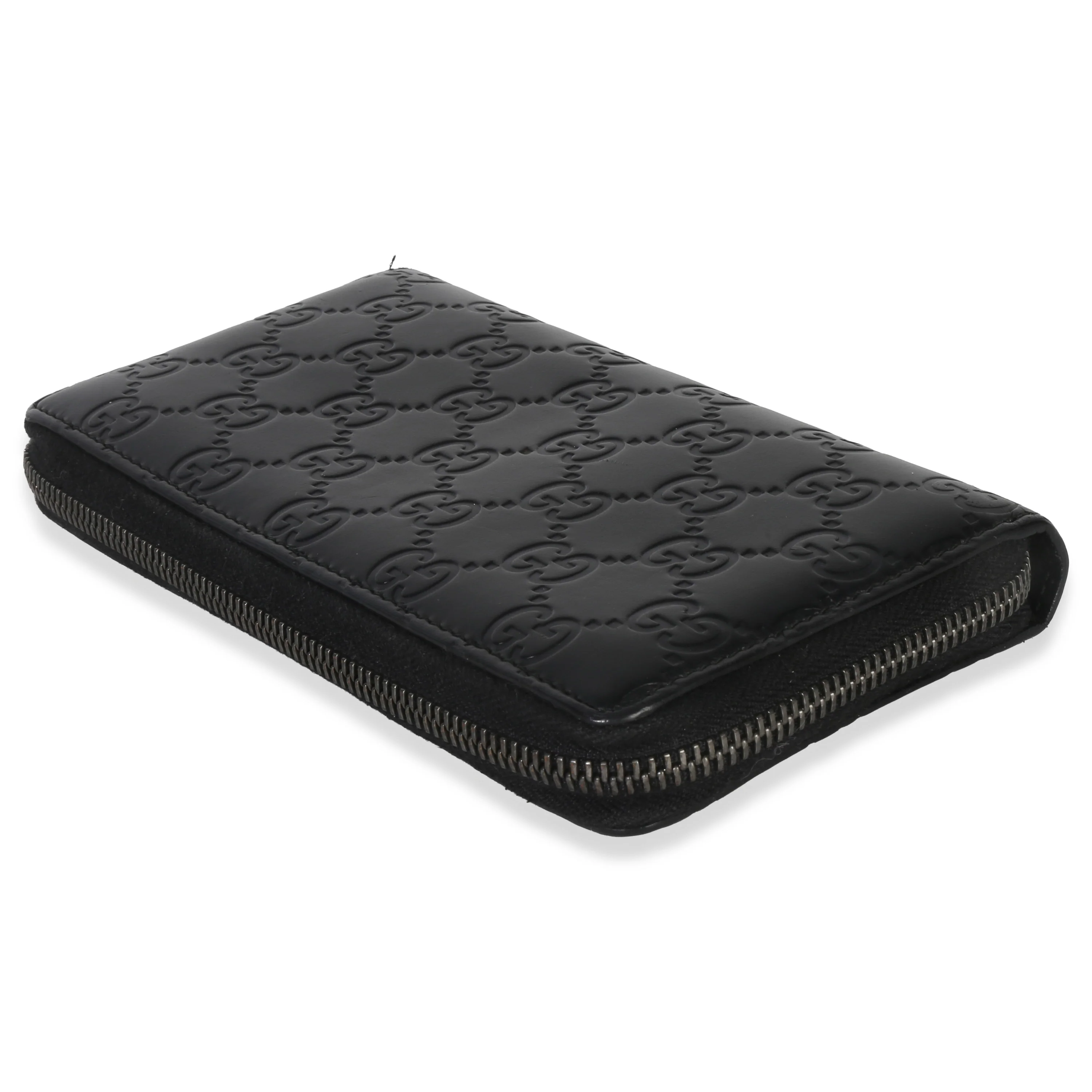 Black Guccissima Signature Zip Around Long Wallet - Image 7