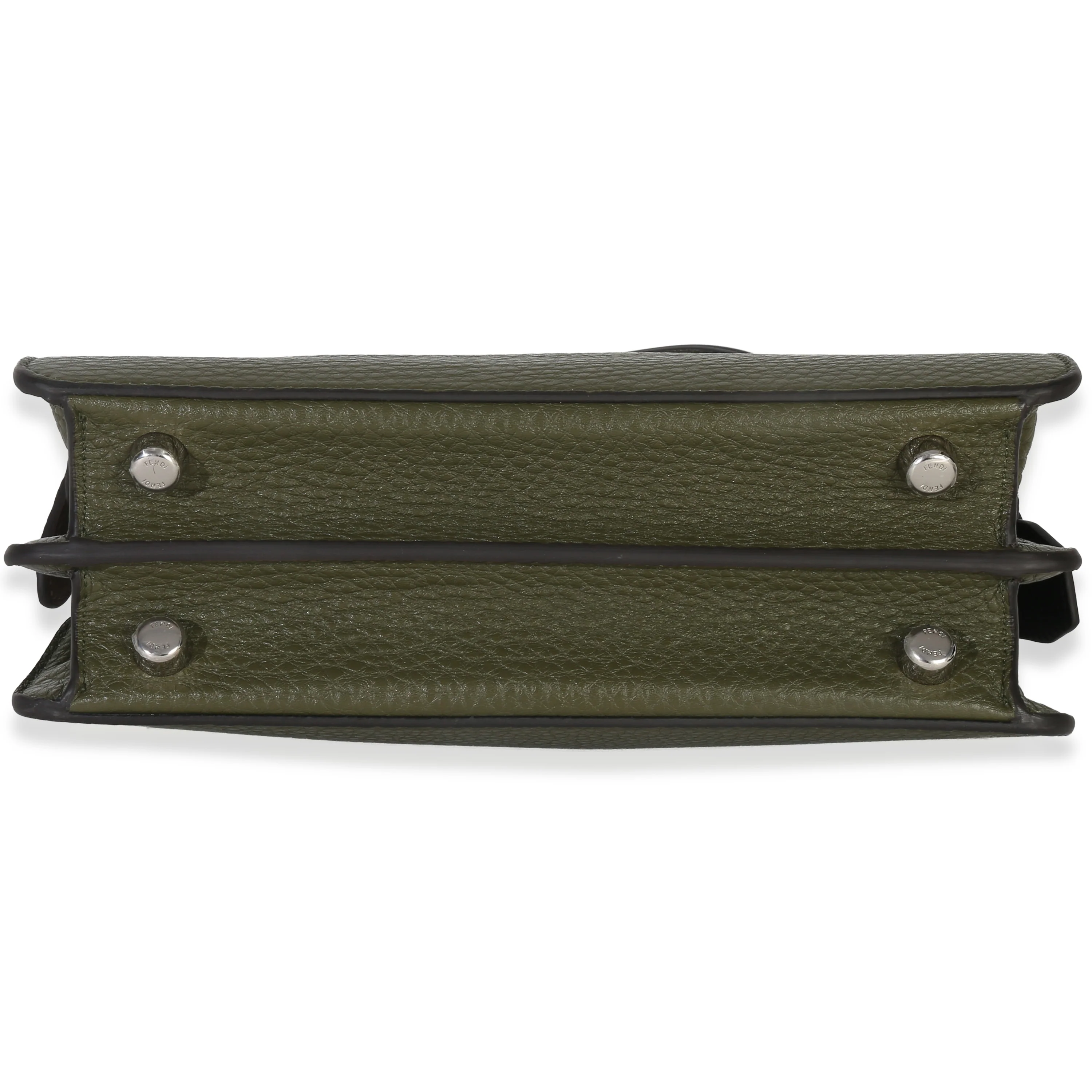 Olive Calfskin Leather Mini Peekaboo ISeeU Bag - Image 5