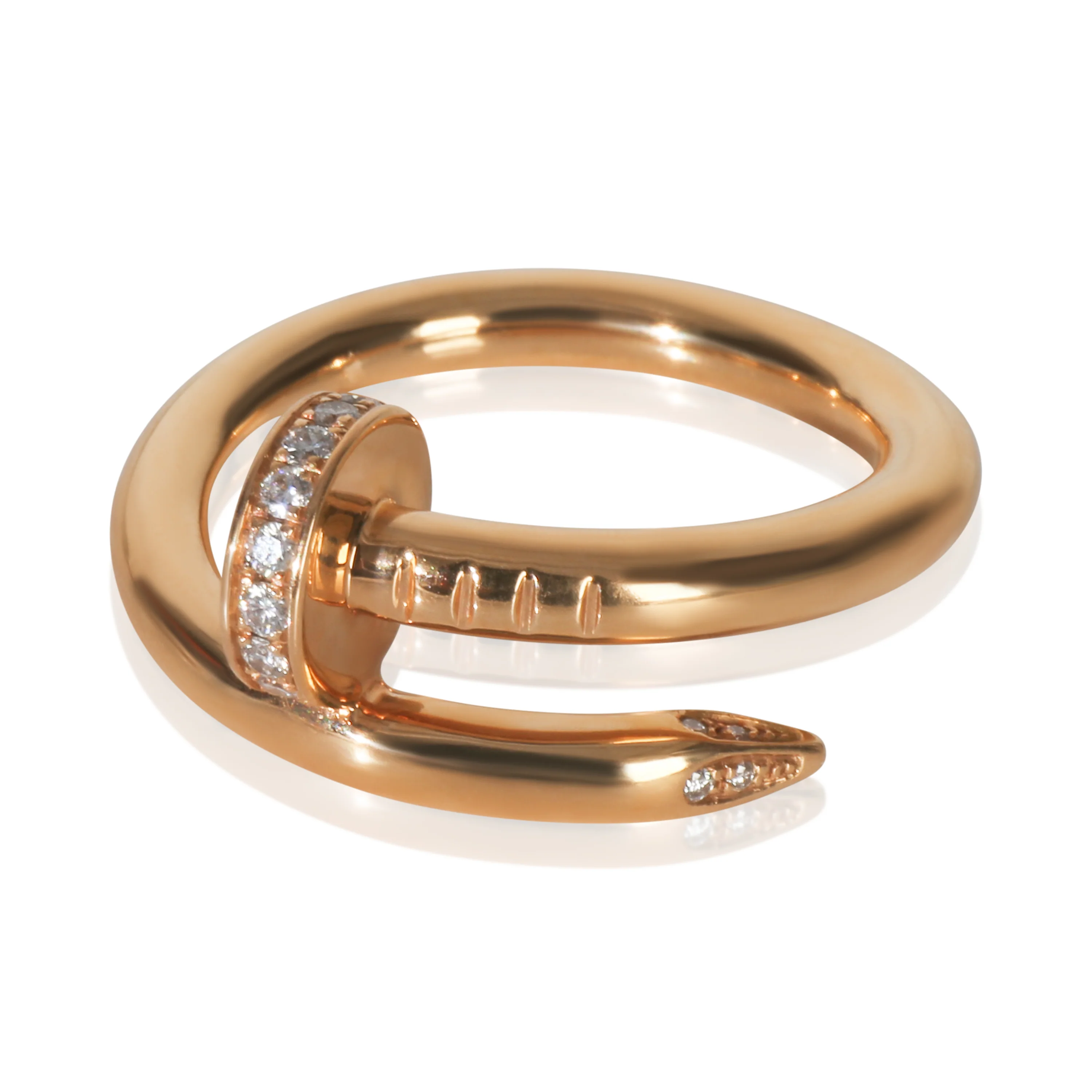 Rose Gold Diamond Juste Un Clou Ring - Image 2