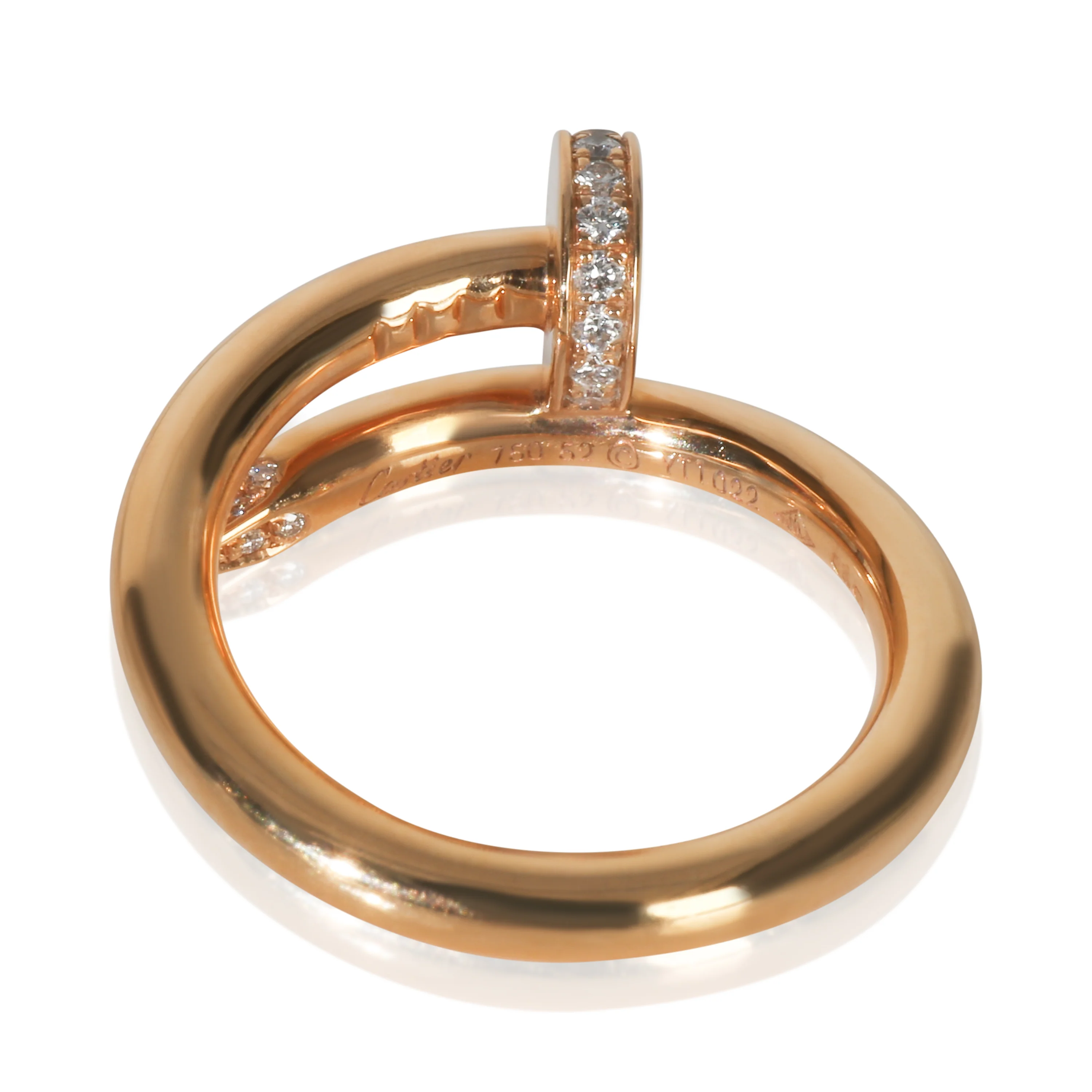Rose Gold Diamond Juste Un Clou Ring - Image 3