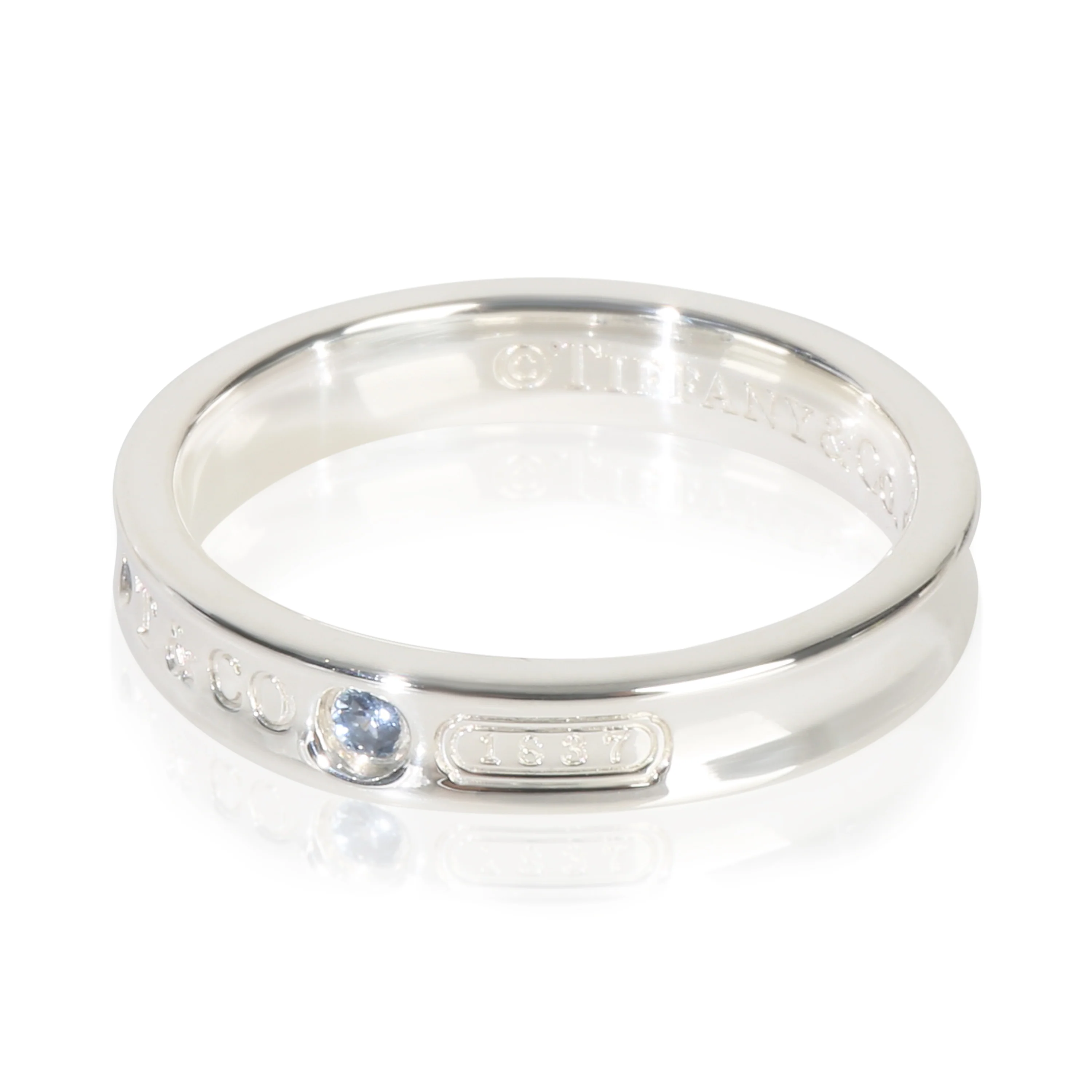Sterling Silver Sapphire 1837 Narrow Ring - Image 2