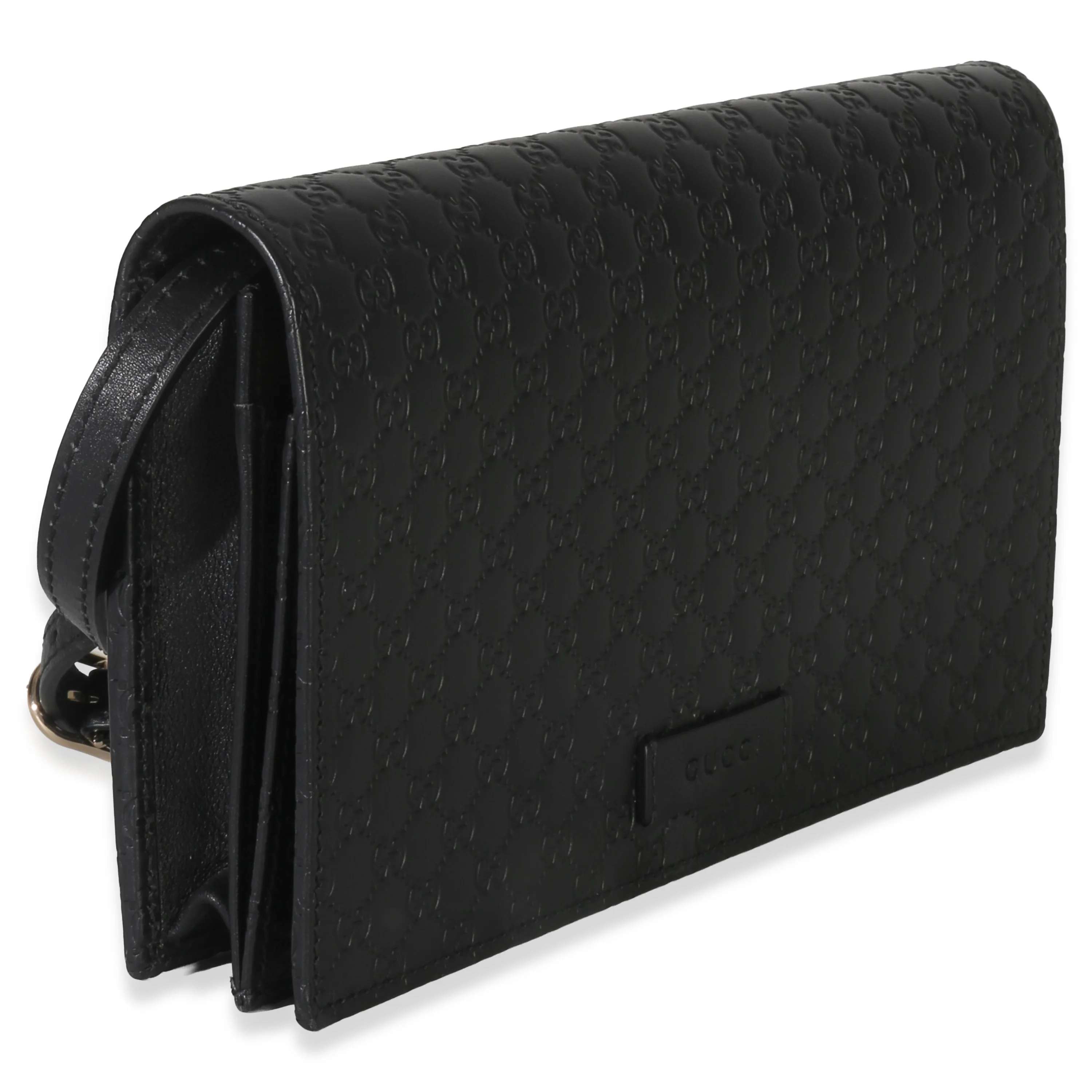 Black Microguccissima Crossbody Wallet - Image 3