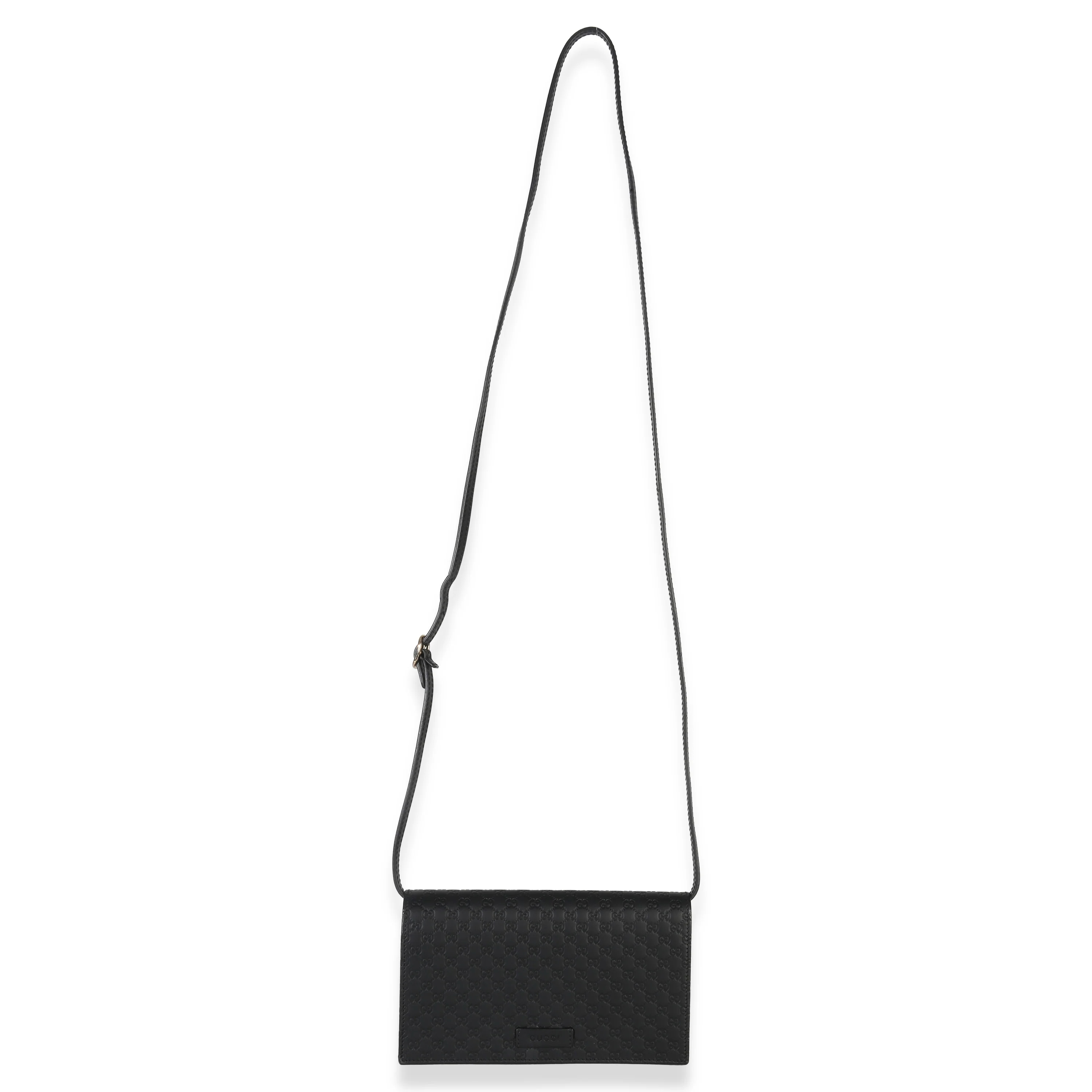 Black Microguccissima Crossbody Wallet - Image 8