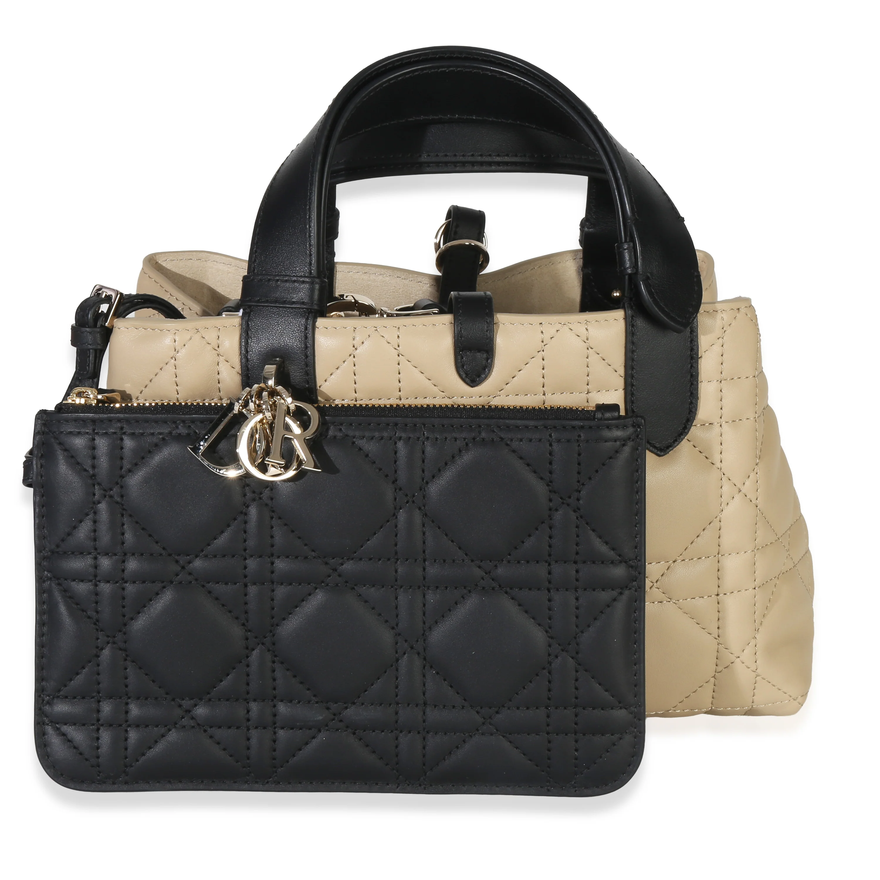 Rope Beige Black Calfskin Macrocannage Small Toujours