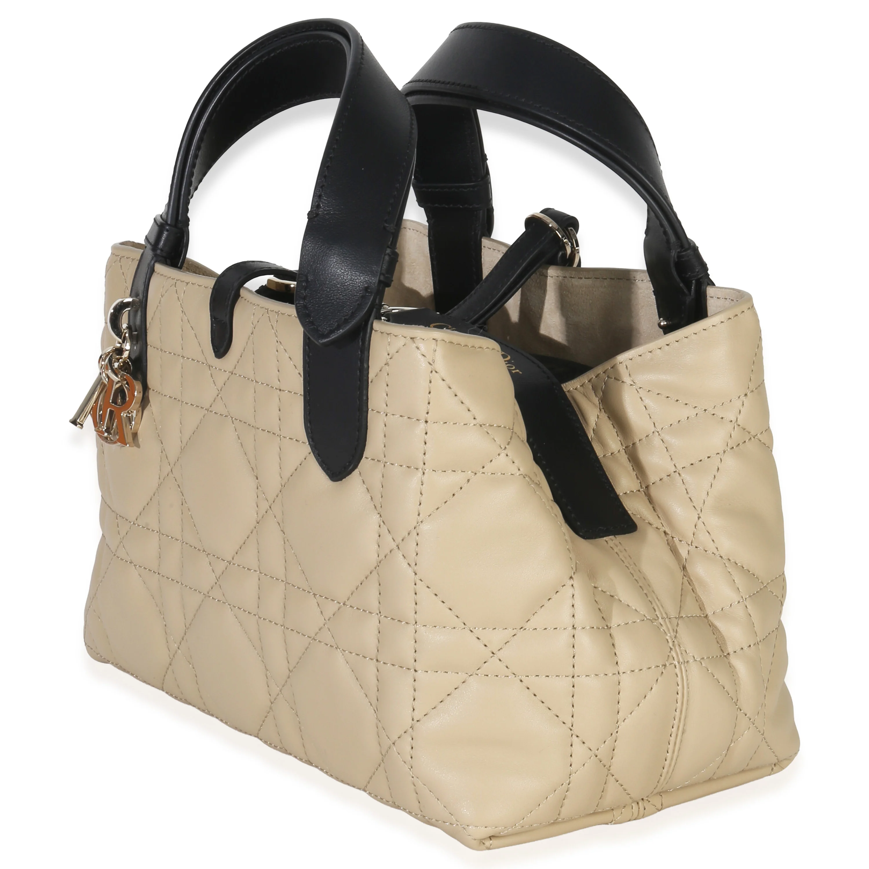 Rope Beige Black Calfskin Macrocannage Small Toujours - Image 3