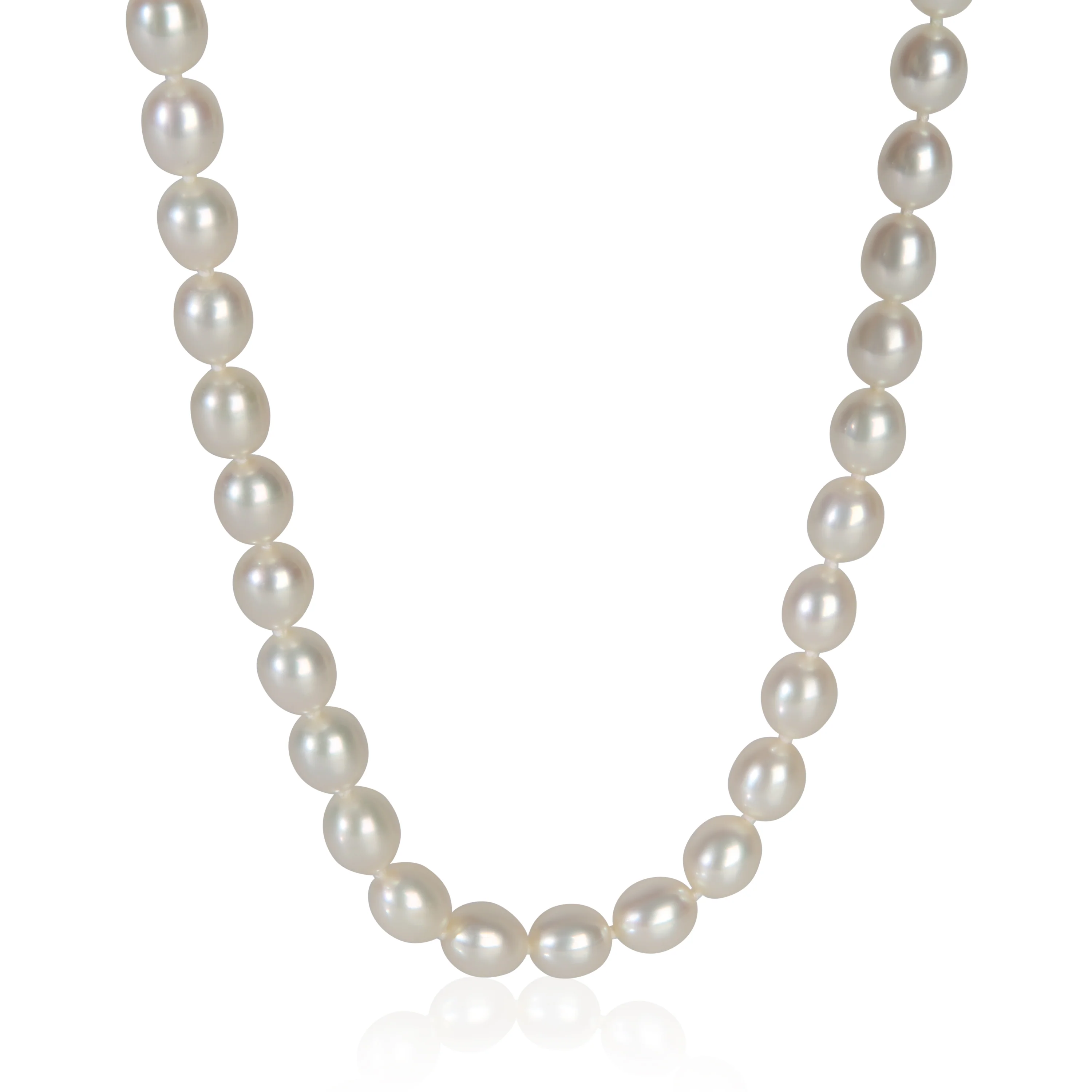 Sterling Silver Pearl Elsa Peretti Open Heart Necklace - Image 2