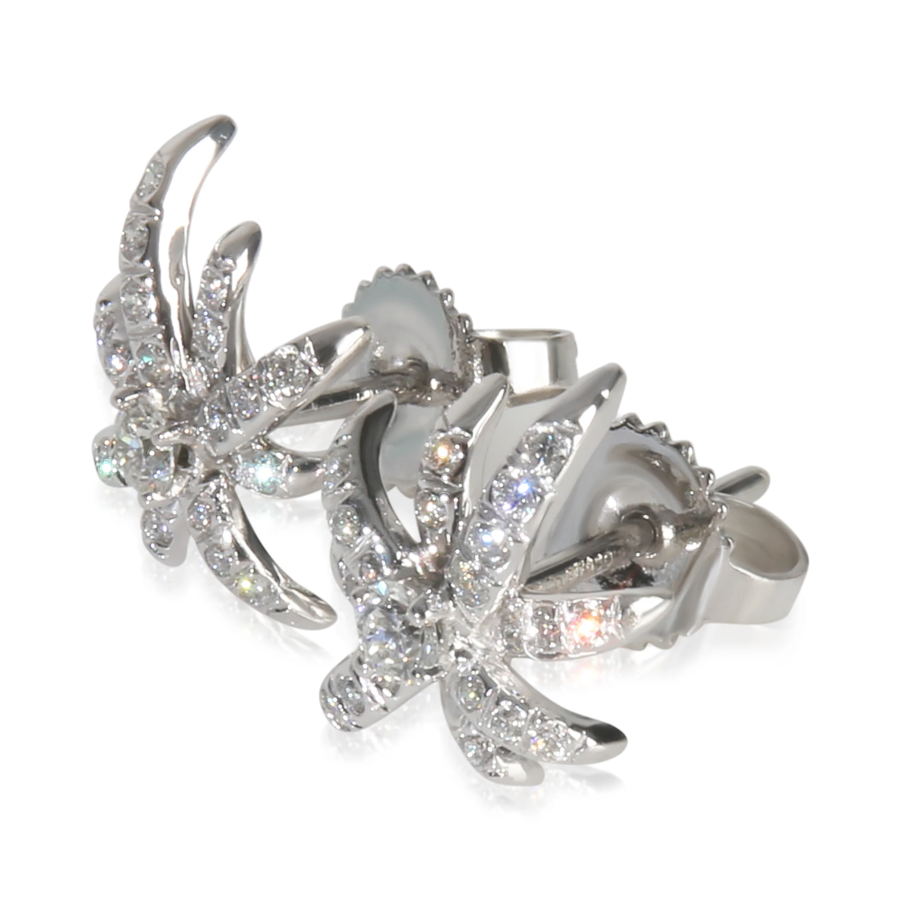 Platinum Diamond Fireworks Earrings - Image 2