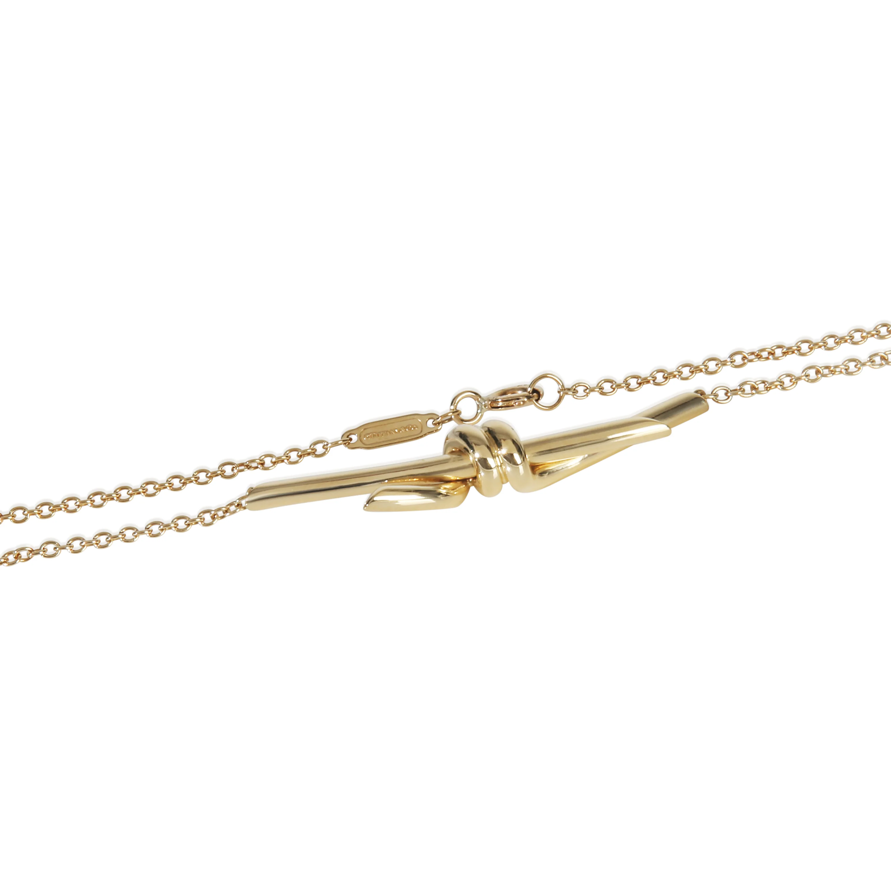 Yellow Gold Knot Necklace - Image 2