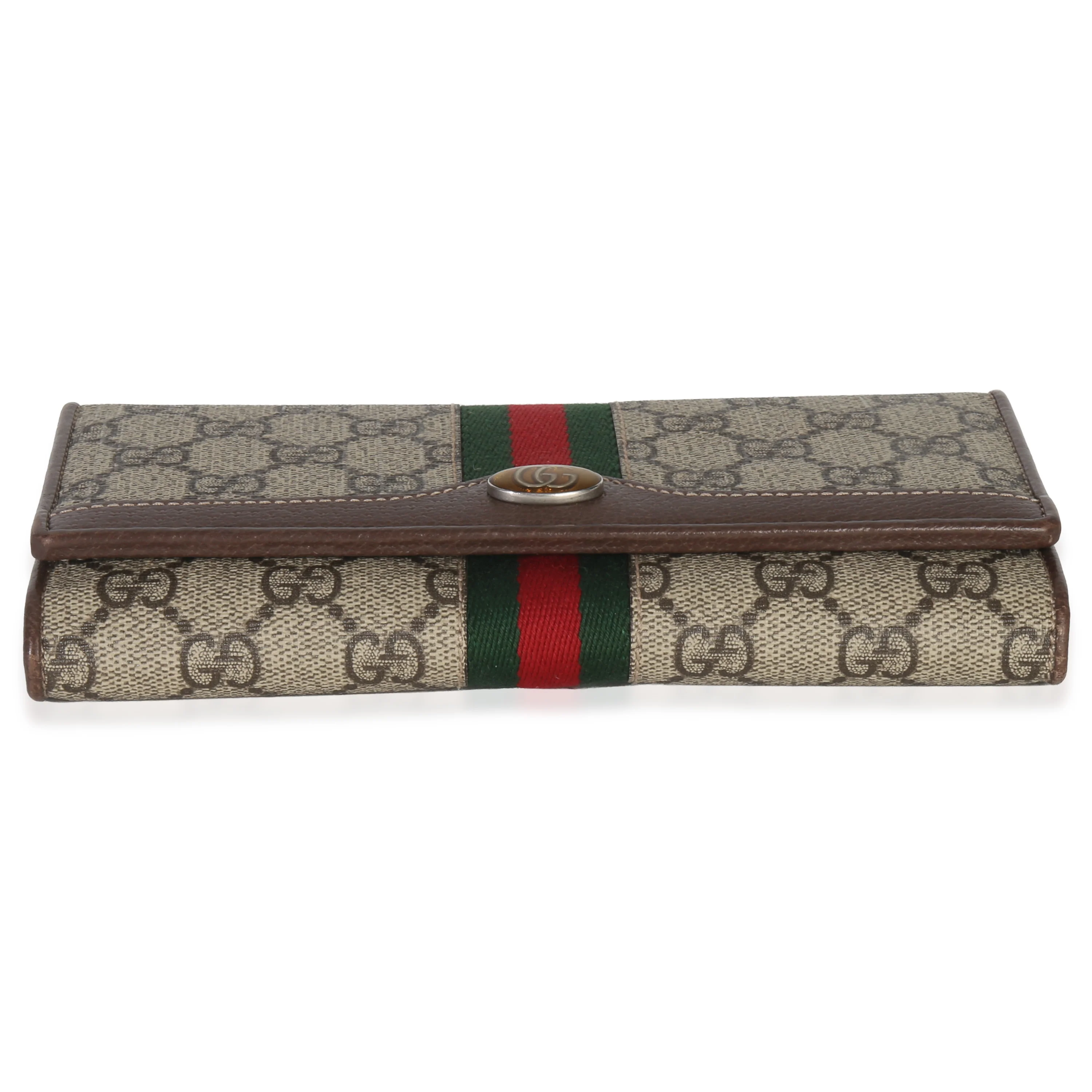 Beige GG Supreme Canvas Ophidia Wallet On Chain - Image 5