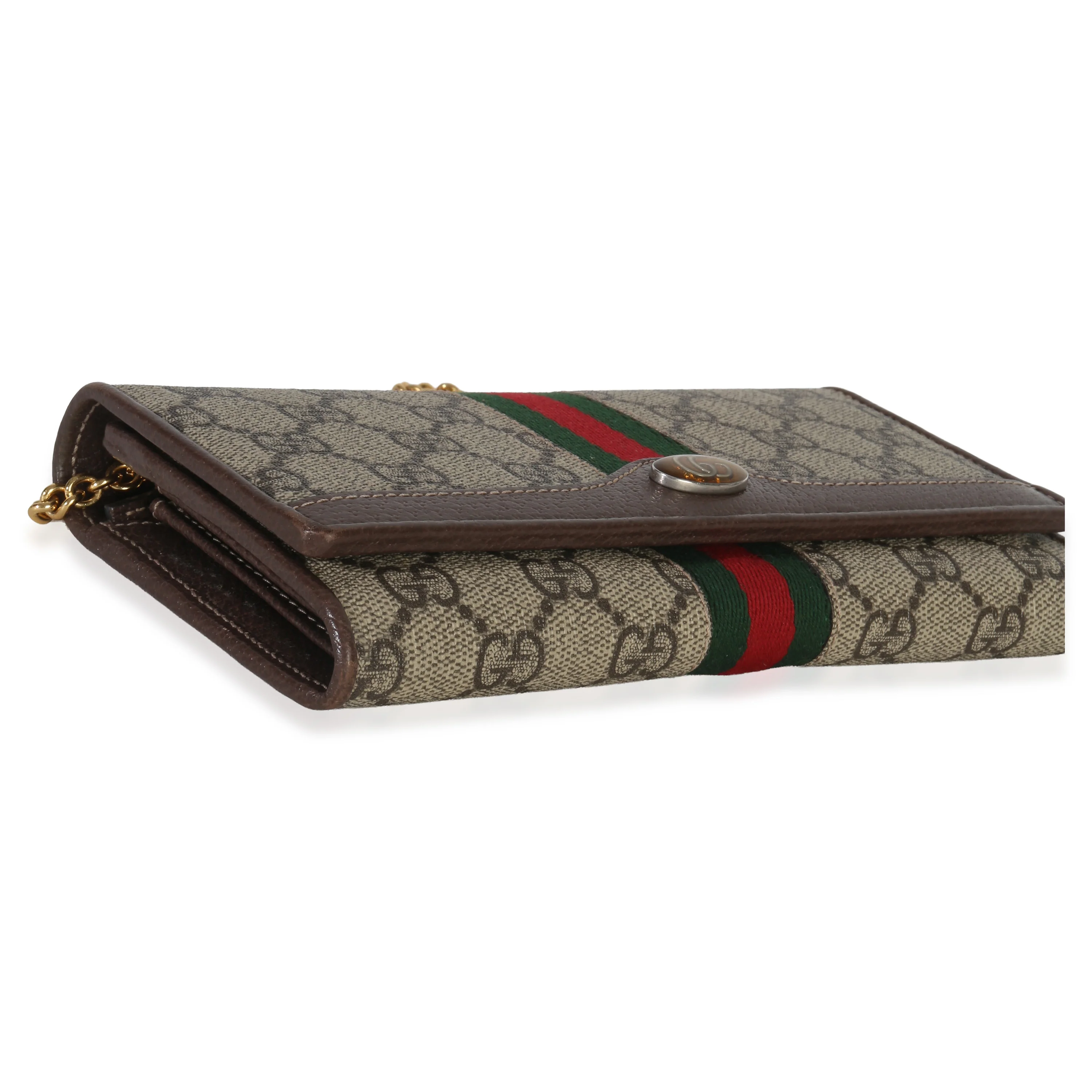 Beige GG Supreme Canvas Ophidia Wallet On Chain - Image 6