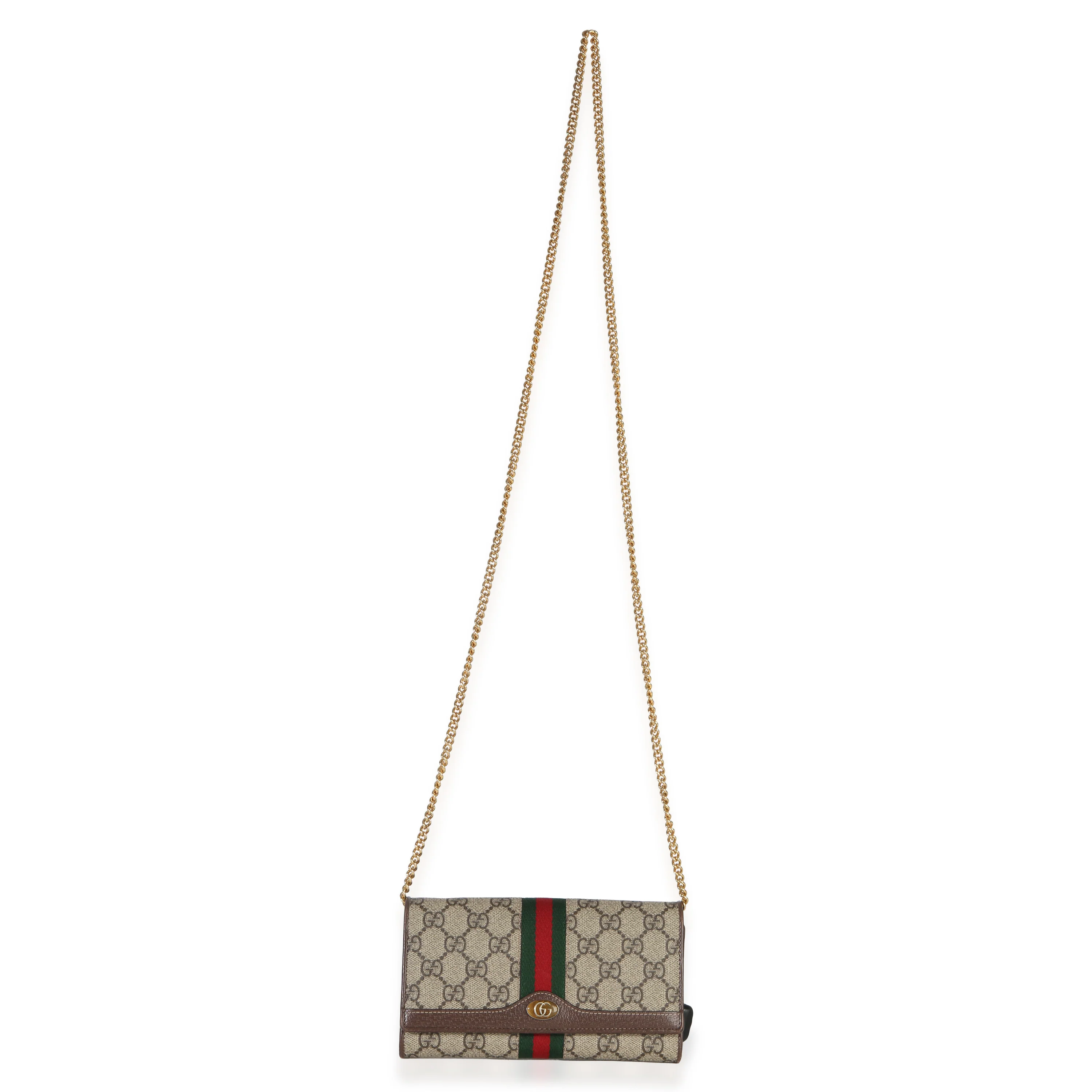 Beige GG Supreme Canvas Ophidia Wallet On Chain - Image 8