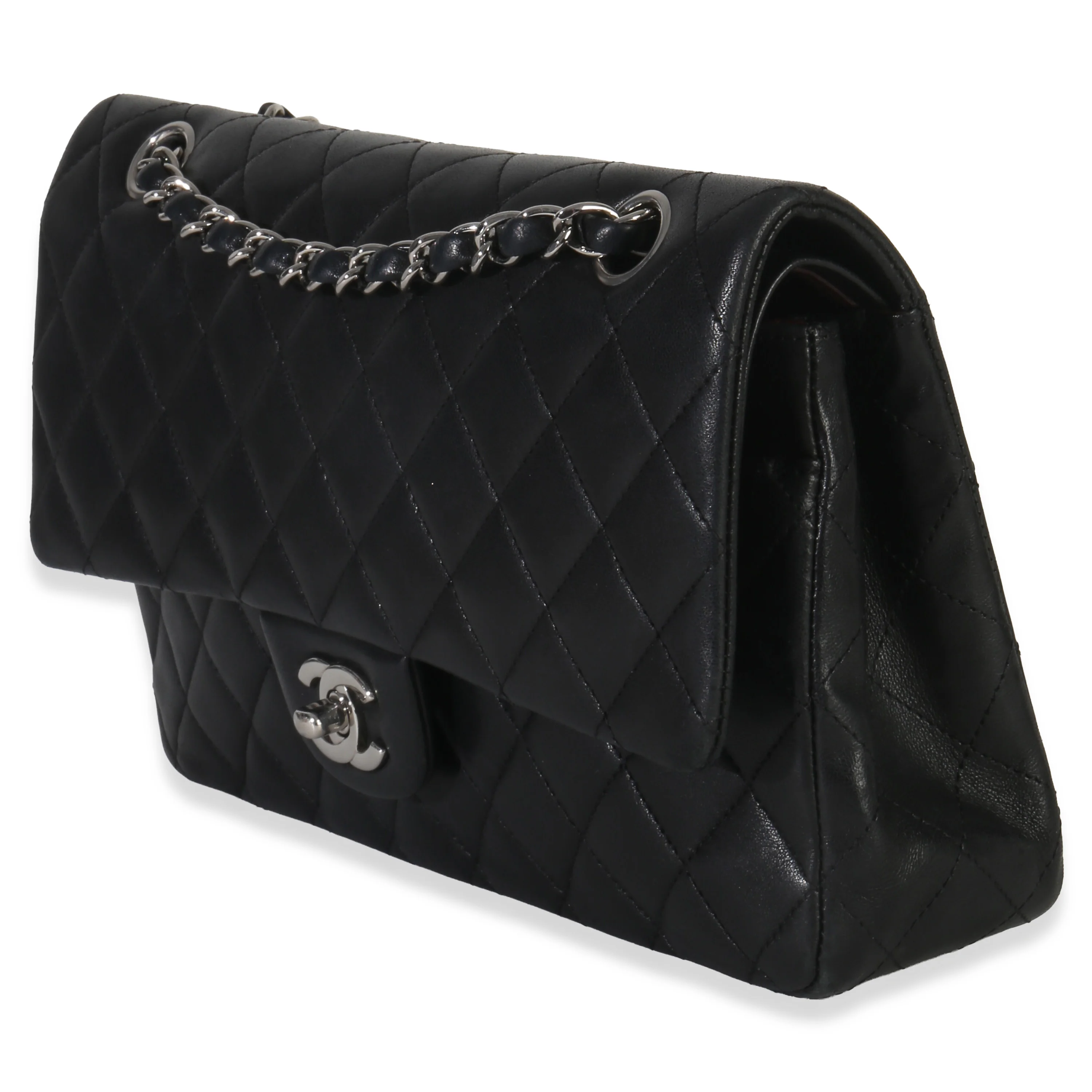 Black Quilted Lambskin Medium Classic Double Flap Bag - Image 2