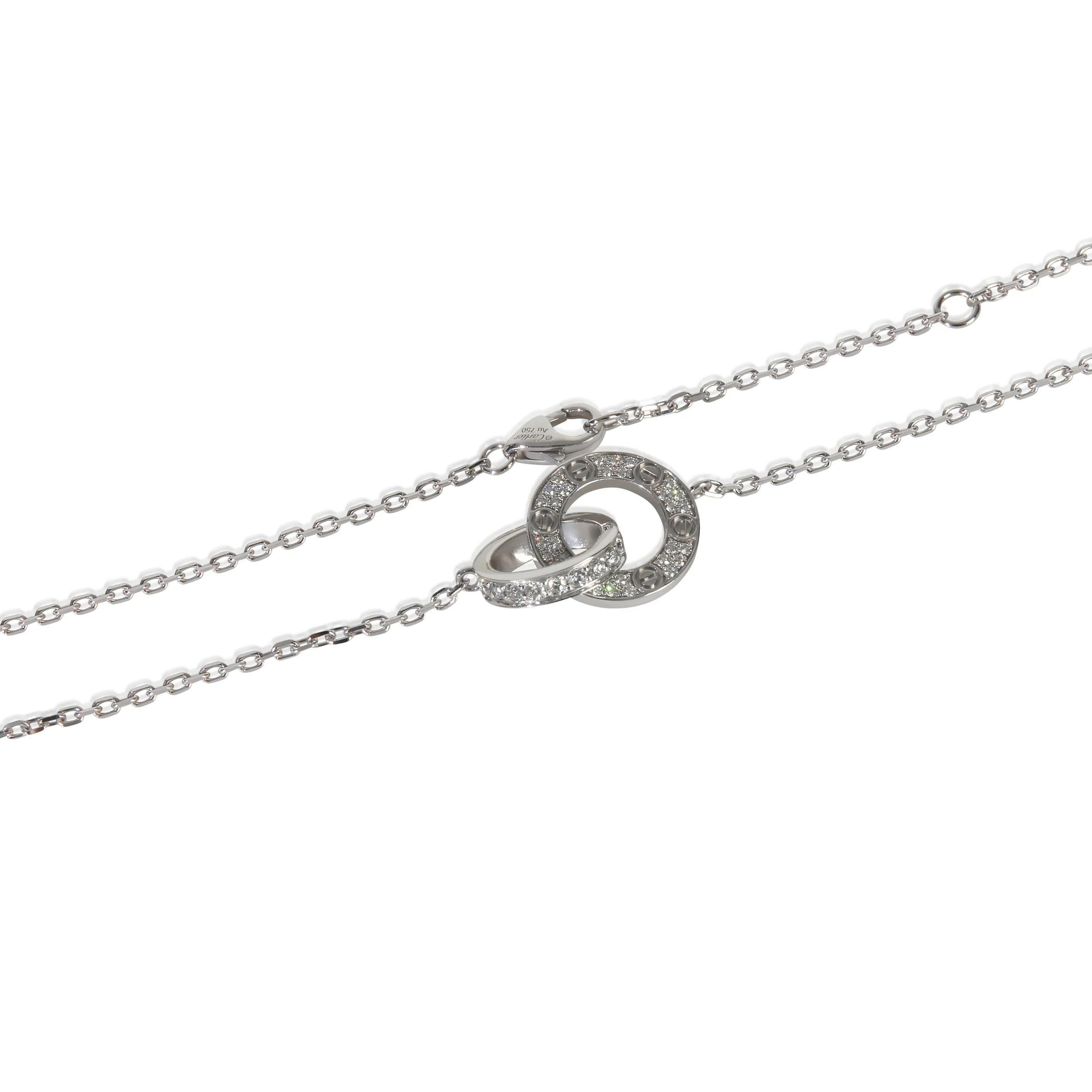 White Gold Diamond Love Pendant - Image 2