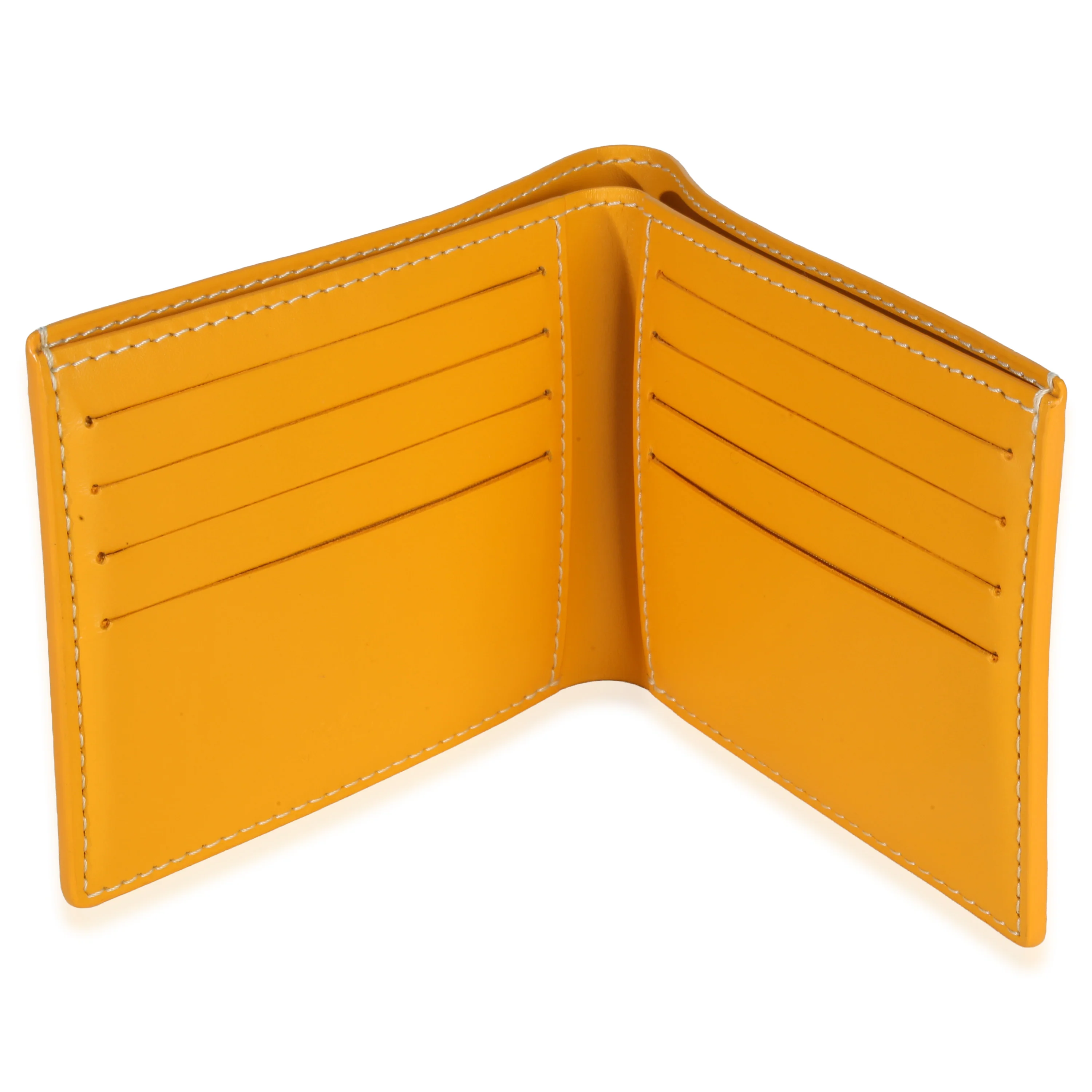 Yellow Goyardine Canvas Victoire Wallet - Image 9