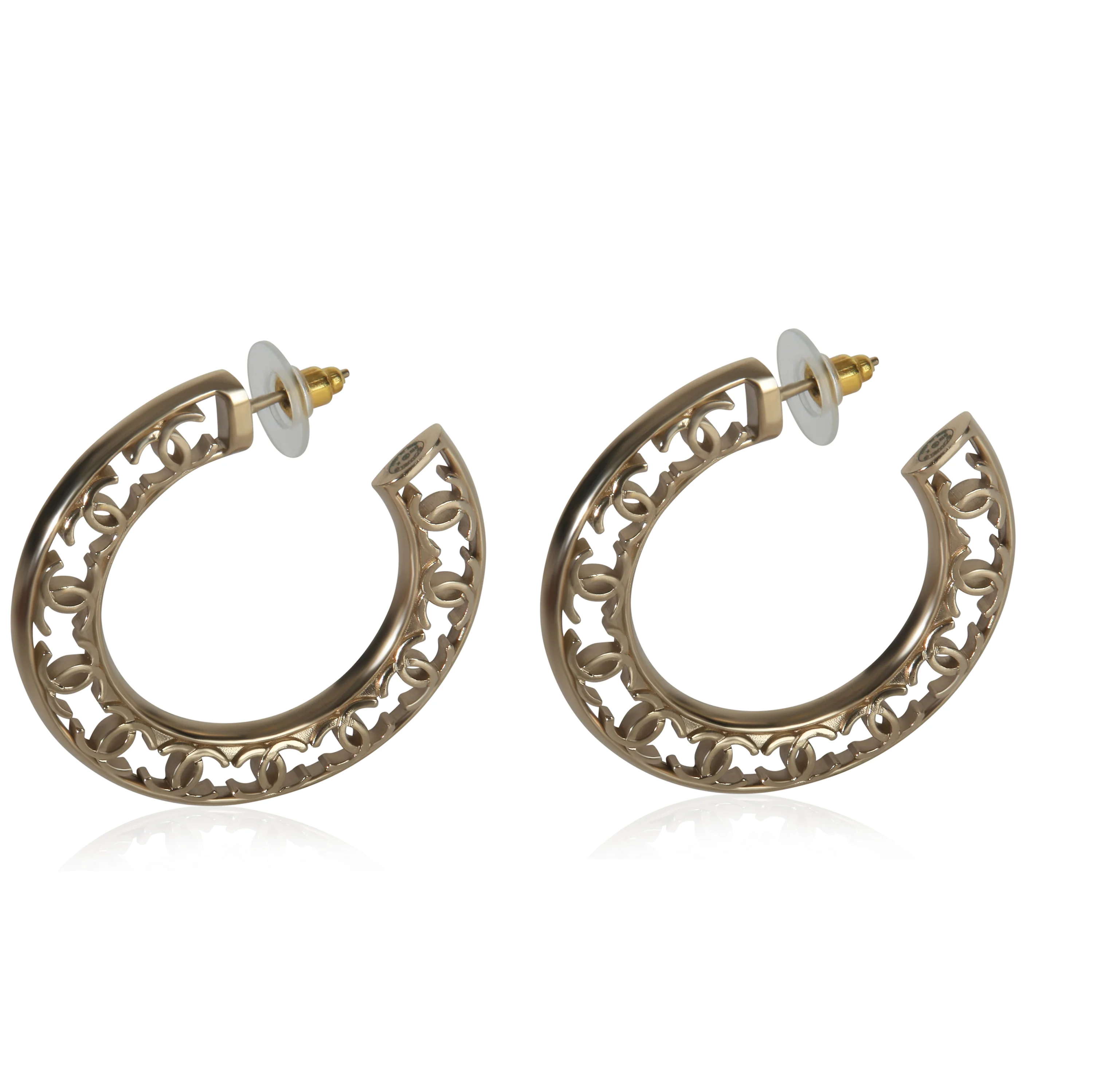 Gold-Plated  2019 Large CC Hoop Earrings - Image 2