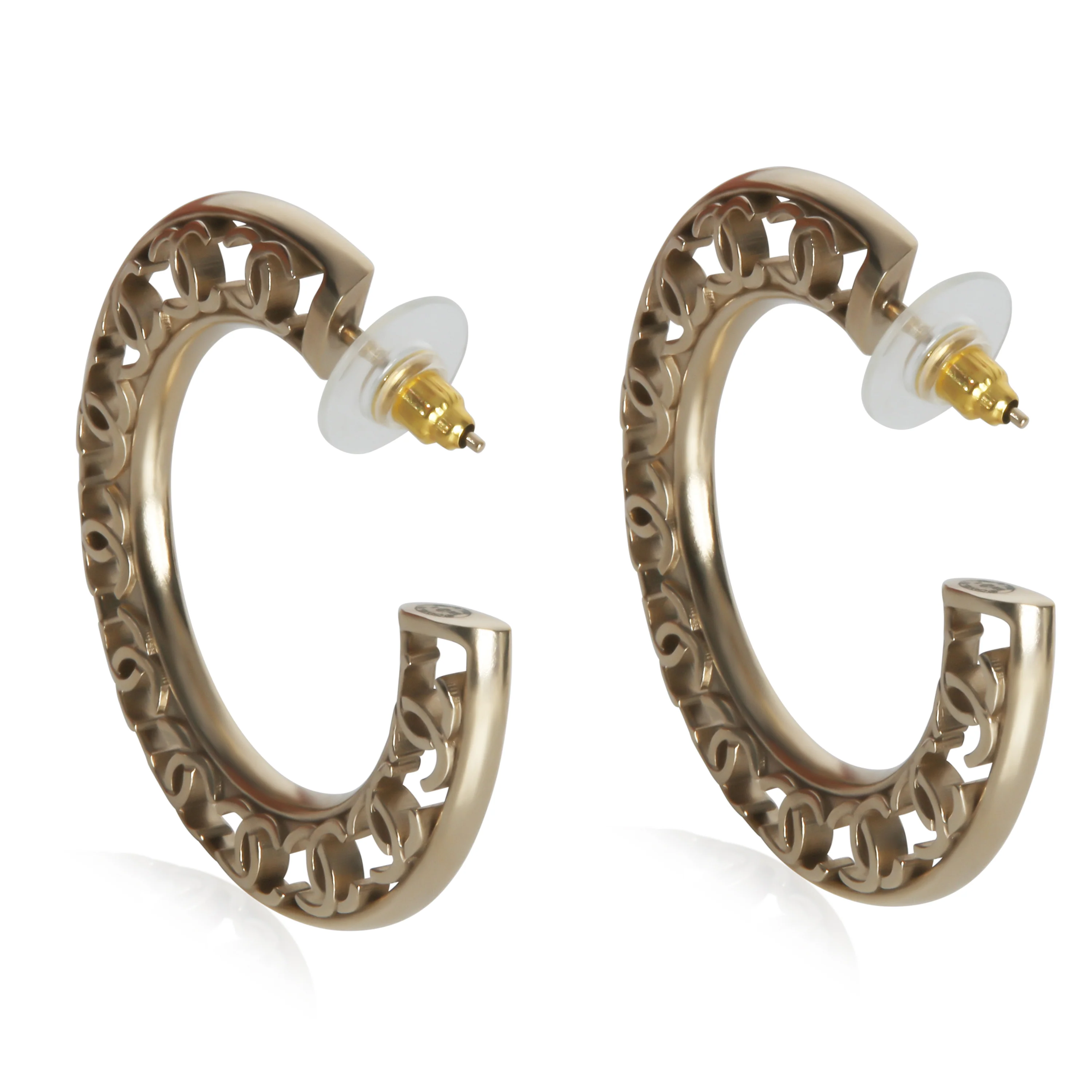 Gold-Plated  2019 Large CC Hoop Earrings - Image 3
