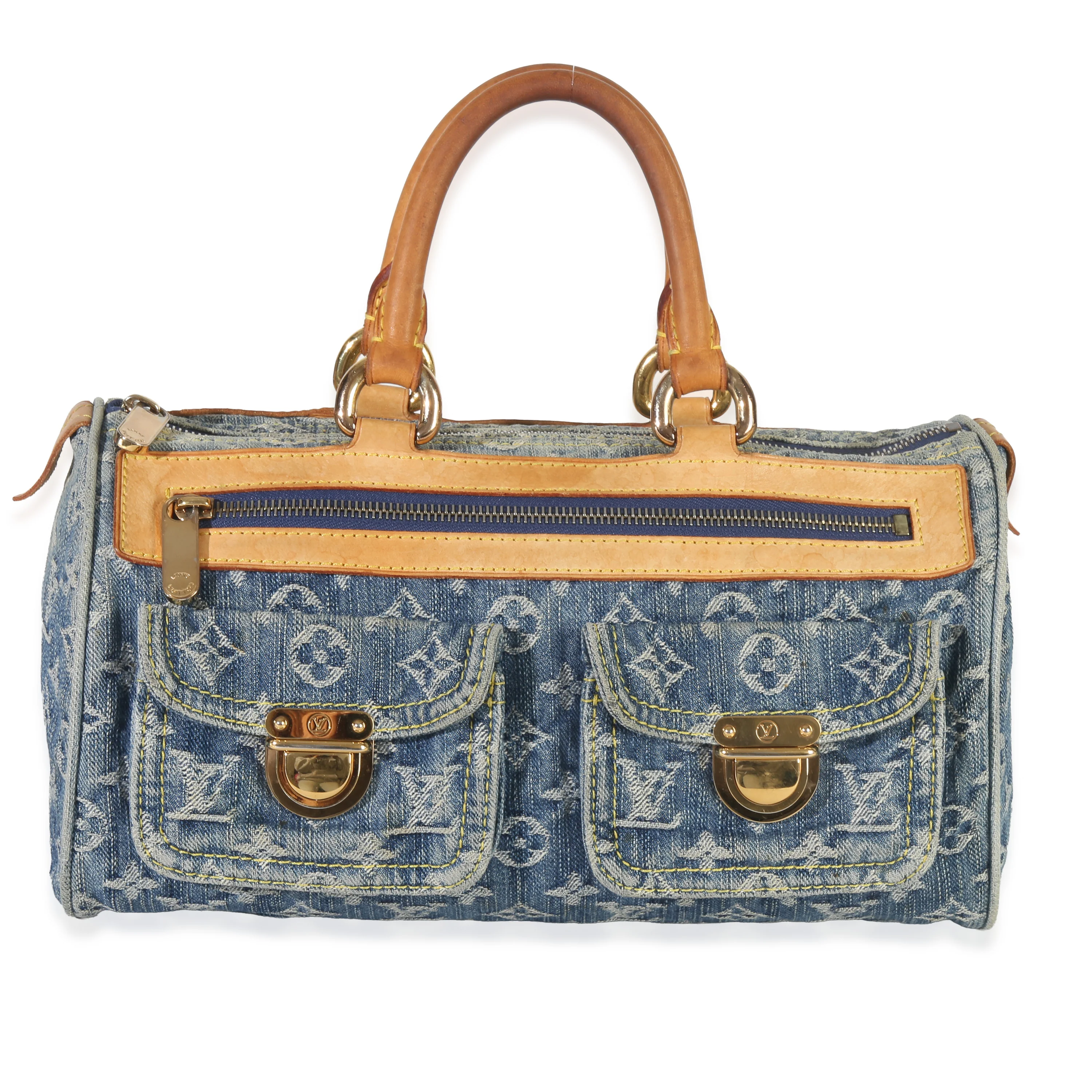 Blue Monogram Denim Neo Speedy