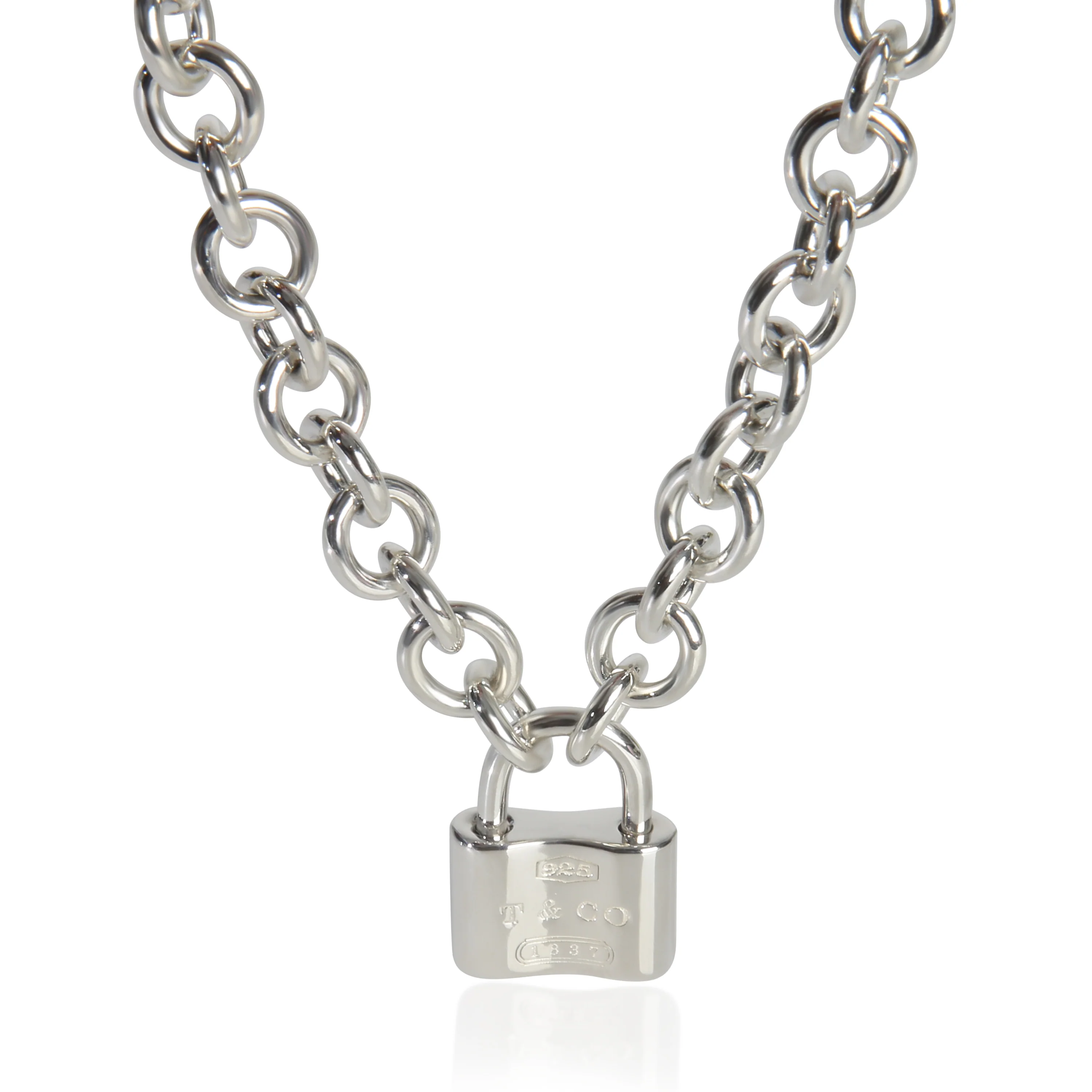 Sterling Silver 1837 Padlock Necklace