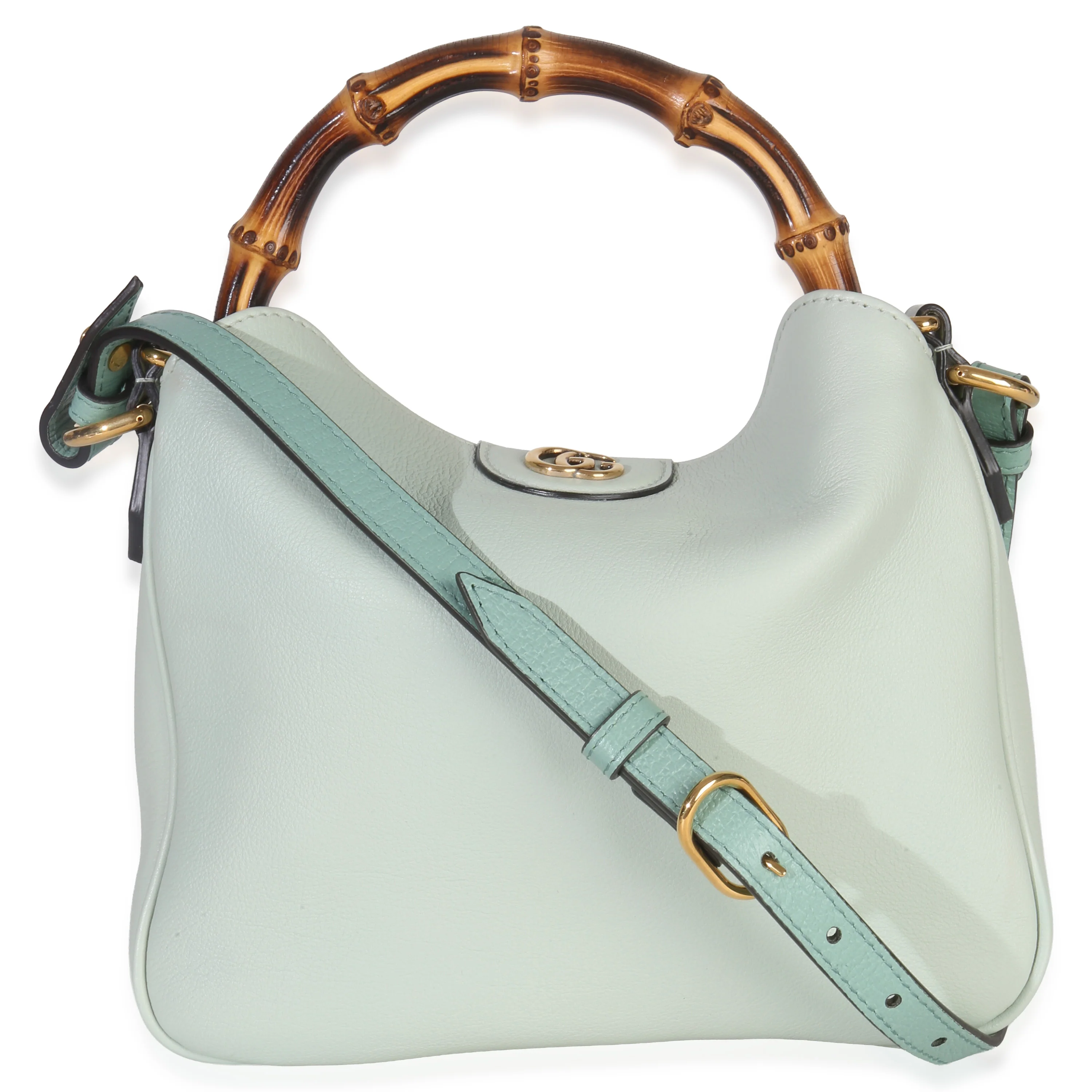 Mint Green Calfskin Bamboo Small Diana Shoulder Bag - Image 2