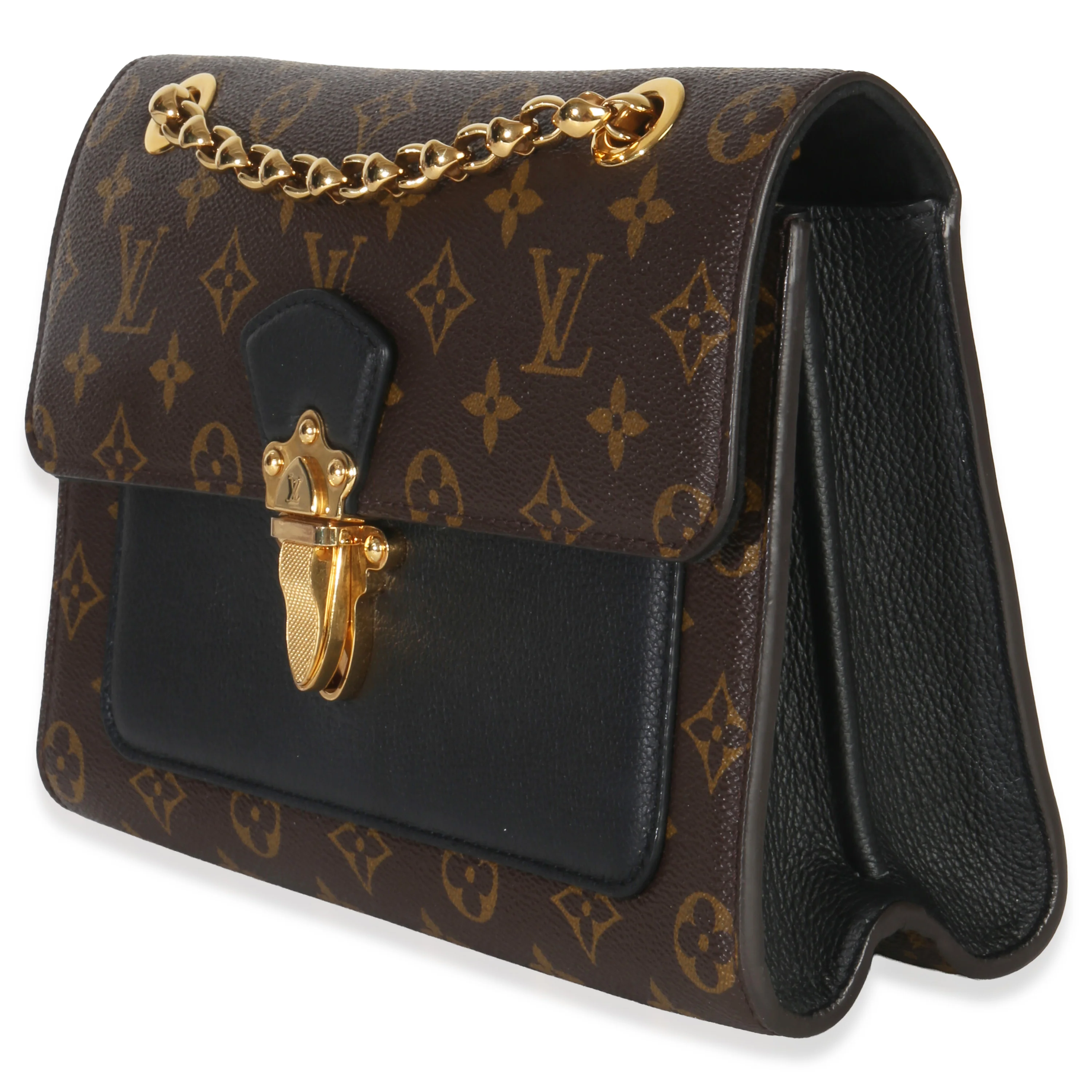 Black Taurillon Monogram Canvas Victoire Chain Bag - Image 2